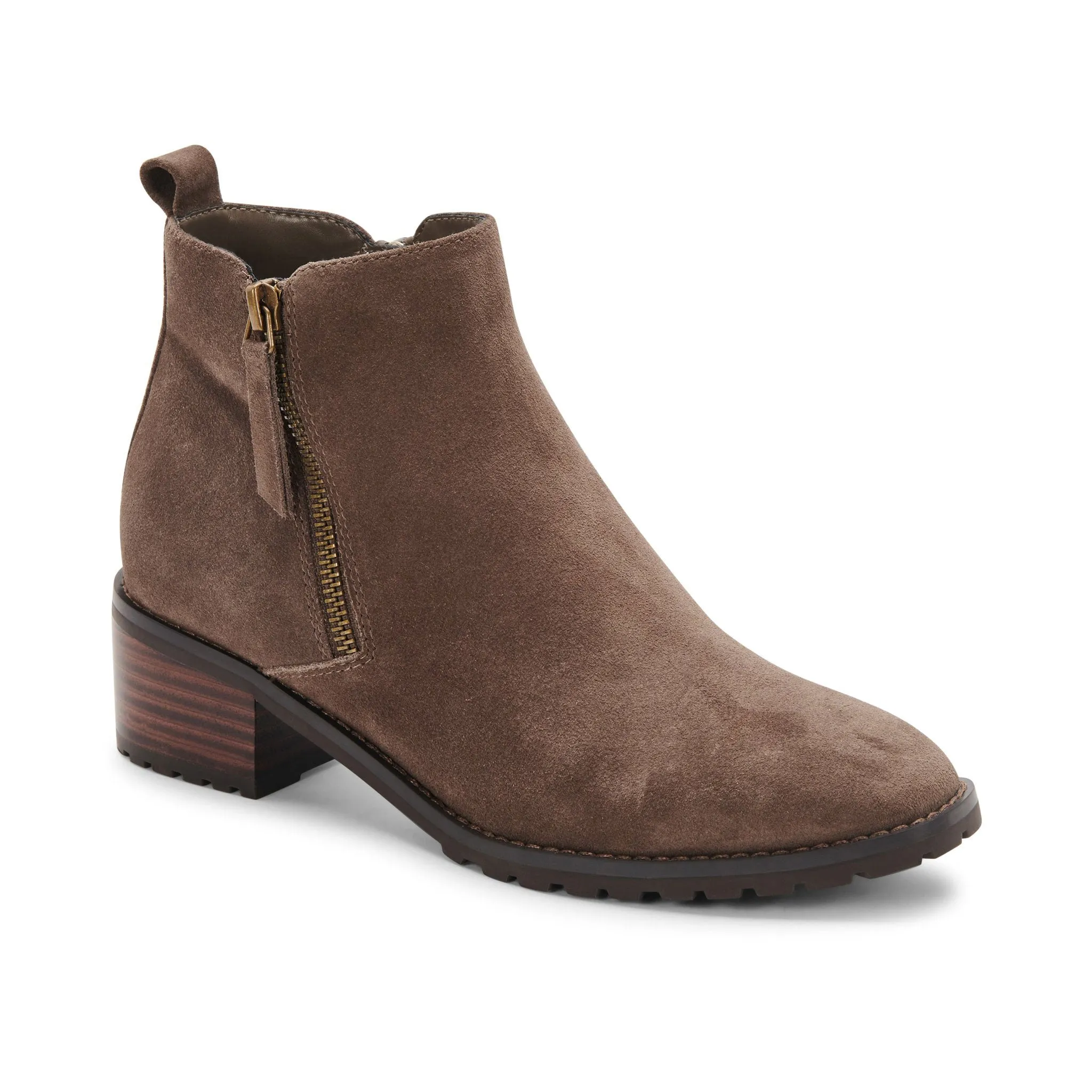 Mesh Fabric Blondo Women's Samara Dark Taupe Suede Ankle Boot Waterproof
