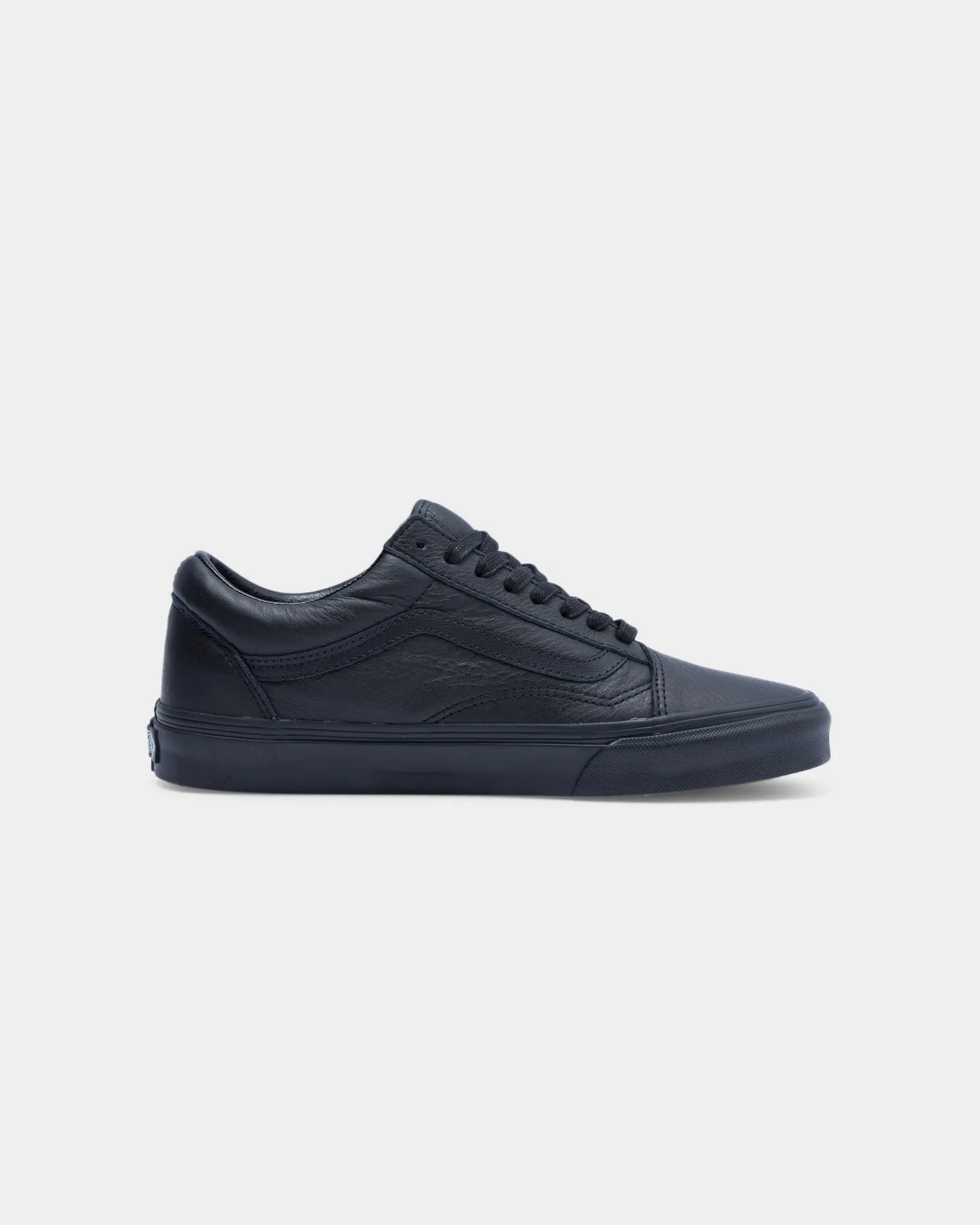 Vans Men's Old Skool (Leather) Black/Black Durable Construction