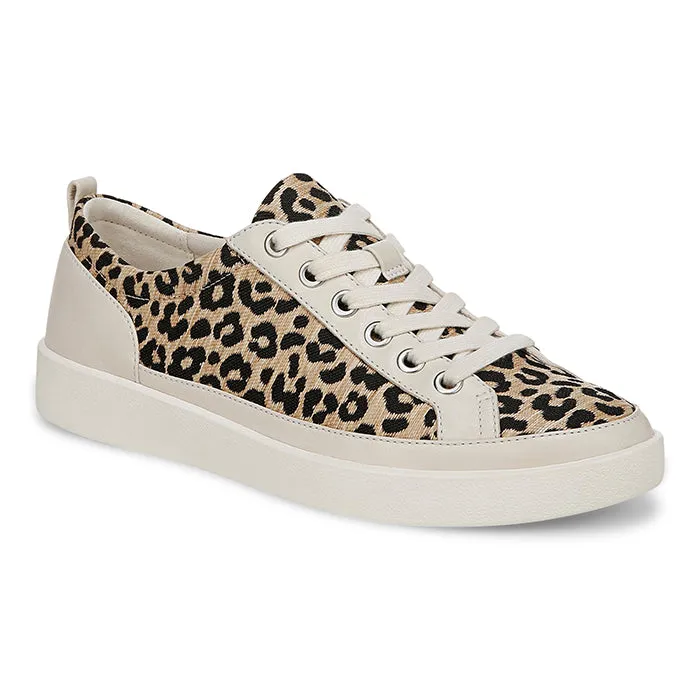 Supportive Feel Mobility Boost Womens Vionic Winny Lace Up Sneaker in Natural Leopard
