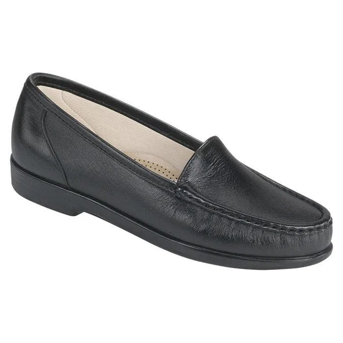 Premium Leather breathable socks Womens SAS Simplify Black