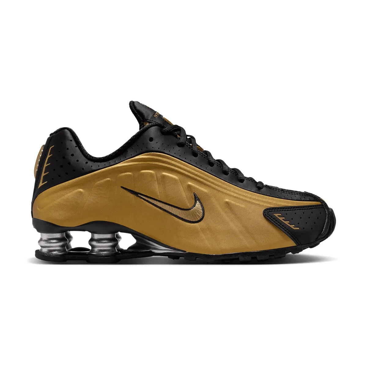 Wmns Shox R4 'Black Metallic Gold' night All-Day Stability