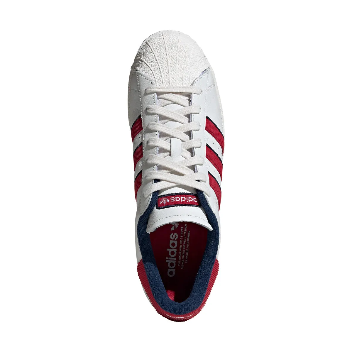 All Time Elastic laces Superstar 'White Team Victory Red Night Indigo'