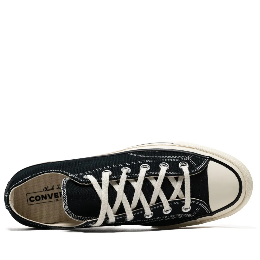 Converse Chuck 70 Low - Canvas Black/Black Easy to Wear Customizable Fit
