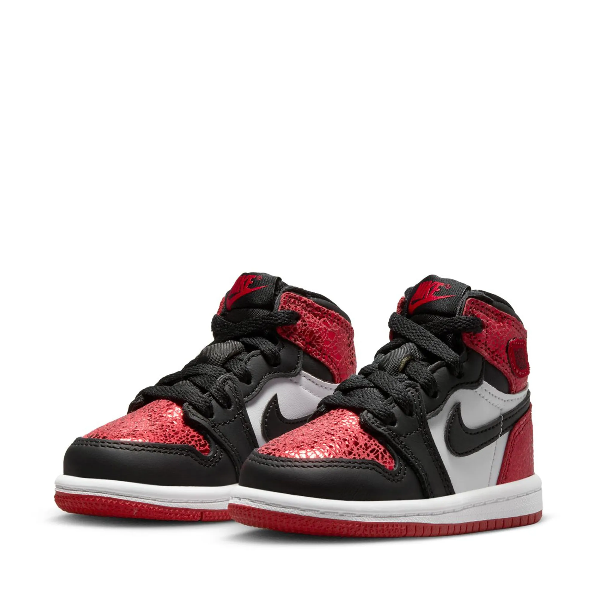 Jordan 1 Retro High OG 'Ruby' (TD) - Varsity Red/Black Woven TPU Cage Sock Like Collar