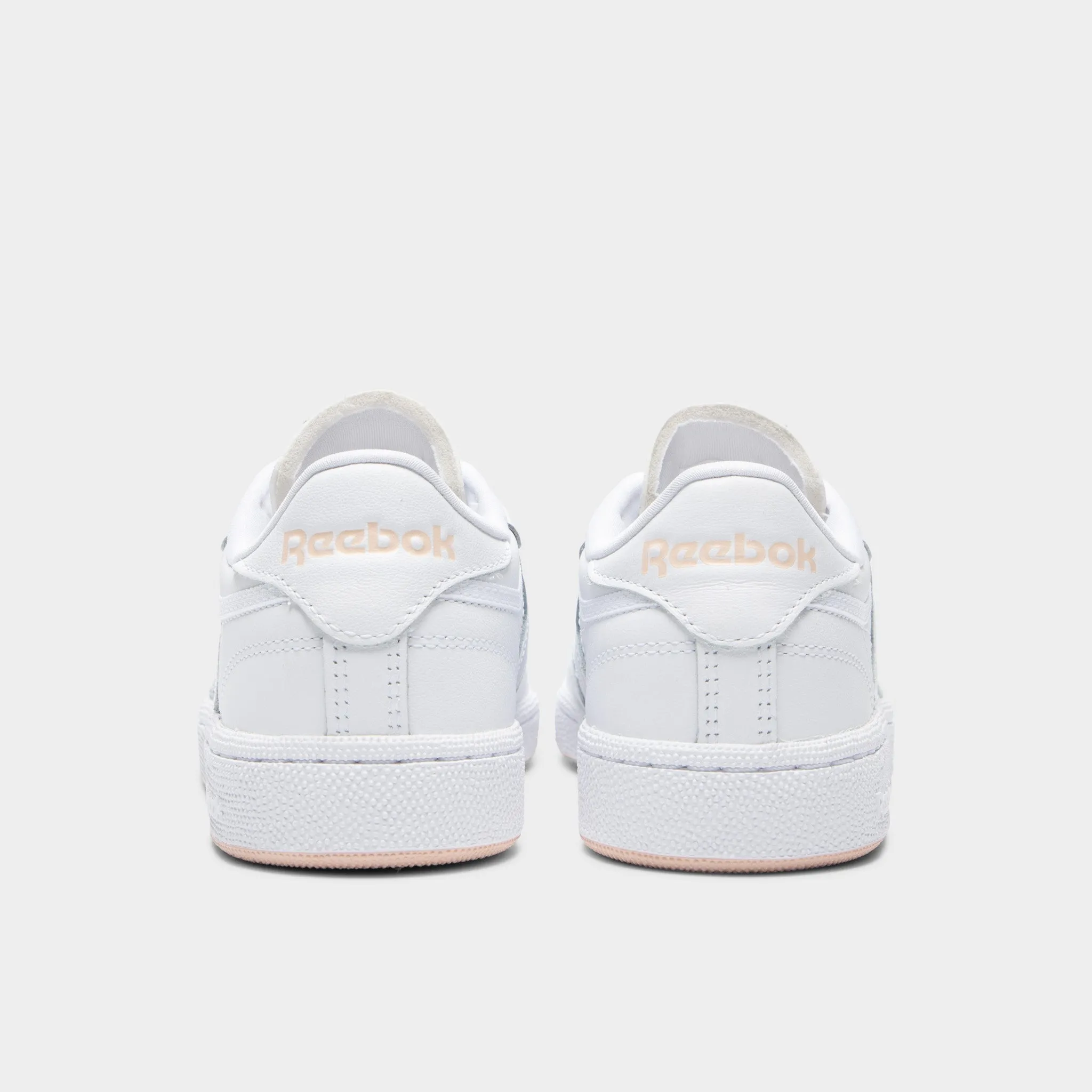 Care Ease Shine Tone Reebok Women's Club C 85 White / Bleached Peach