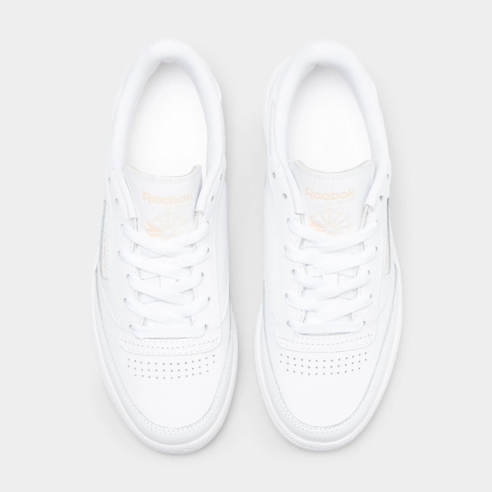Stable Walk Bounce Step Reebok Women's Club C 85 White / Bleached Peach