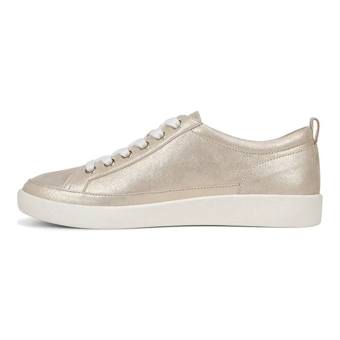 Womens Vionic Winny Lace Up Sneaker in Gold Simple Walk