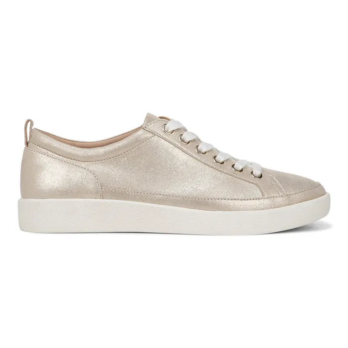 Womens Vionic Winny Lace Up Sneaker in Gold Breezy Feel Sleek Form
