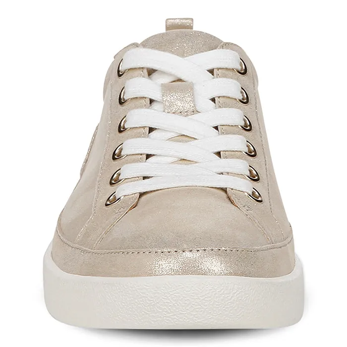 Womens Vionic Winny Lace Up Sneaker in Gold Wedge Heel Walking Vibe