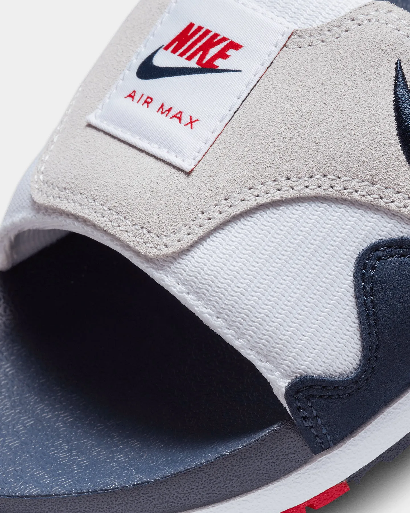 Nike Air Max 1 Slides White/Obsidian Cotton Base