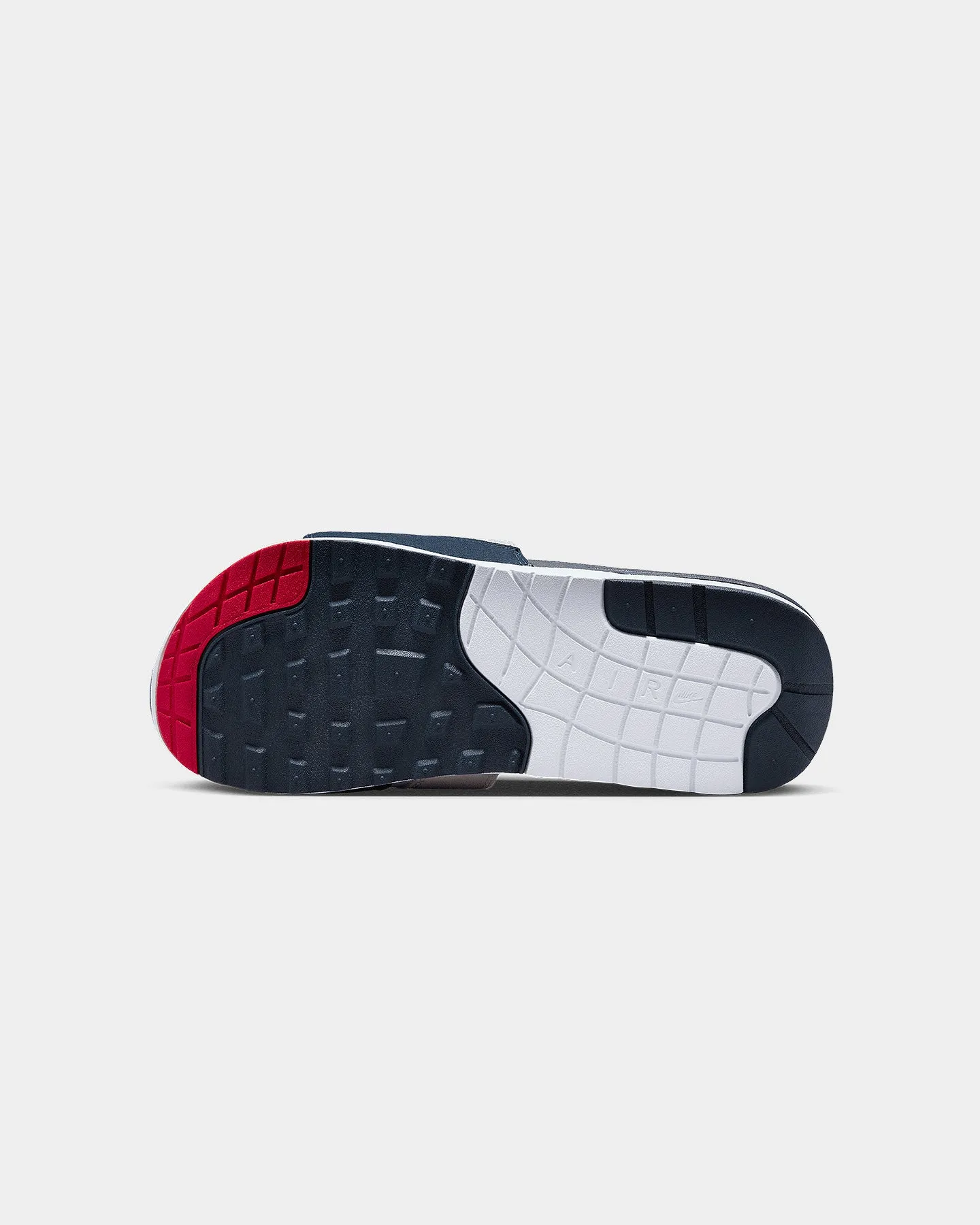Light Run French Soft Nike Air Max 1 Slides White/Obsidian