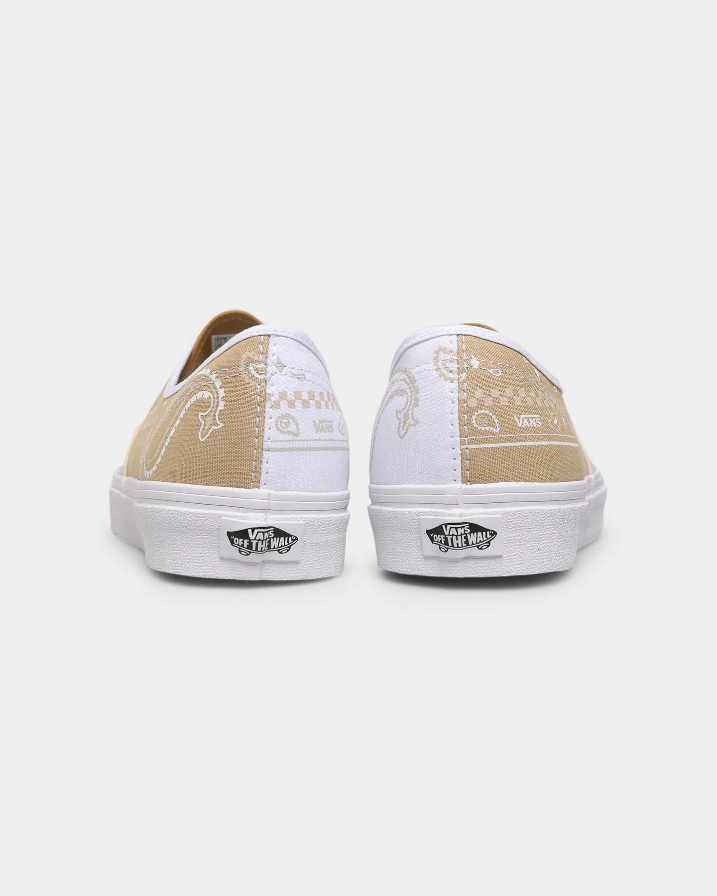 Stone Glam Vans Authentic Peace Paisley Peace/True White