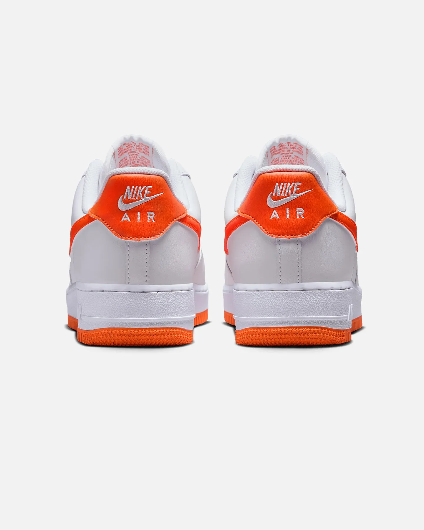 Comfort Grip Secure Nike Air Force 1 '07 White/Safety Orange