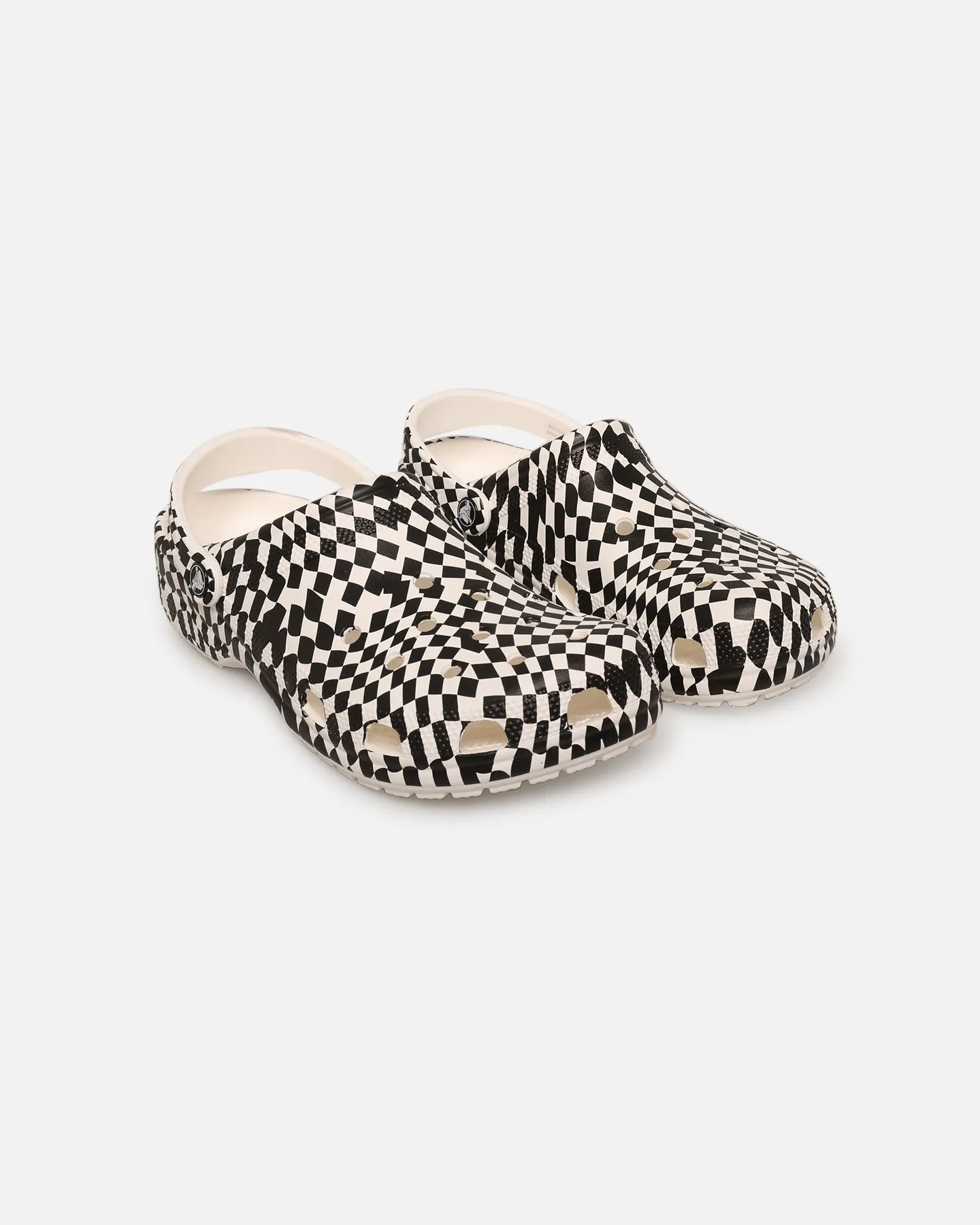 Crocs Class Warped Check Classic Clog White/Black Eva Midsole
