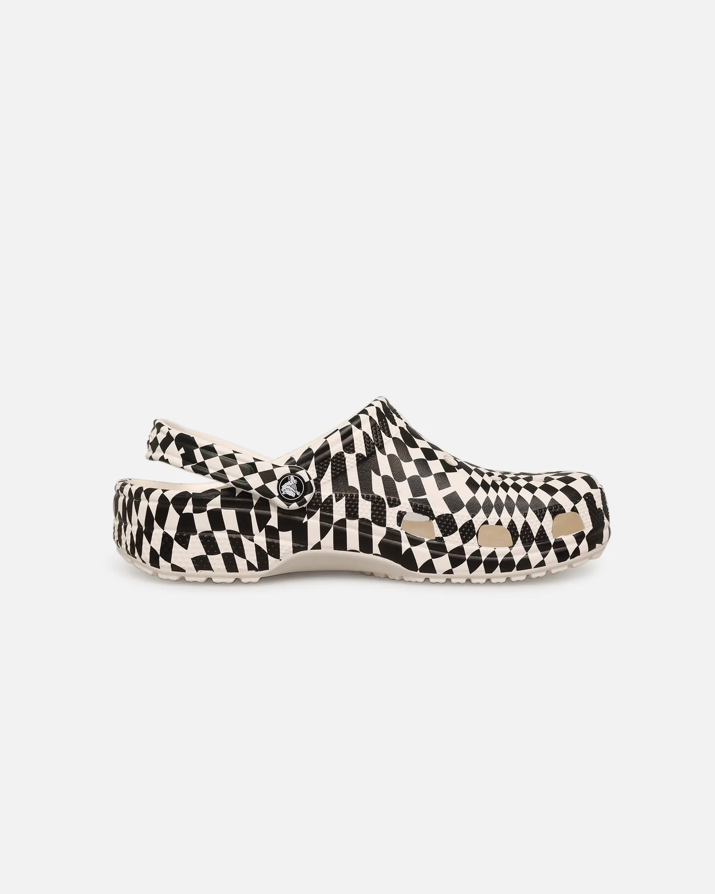 Crocs Class Warped Check Classic Clog White/Black Mesh Neutral Base
