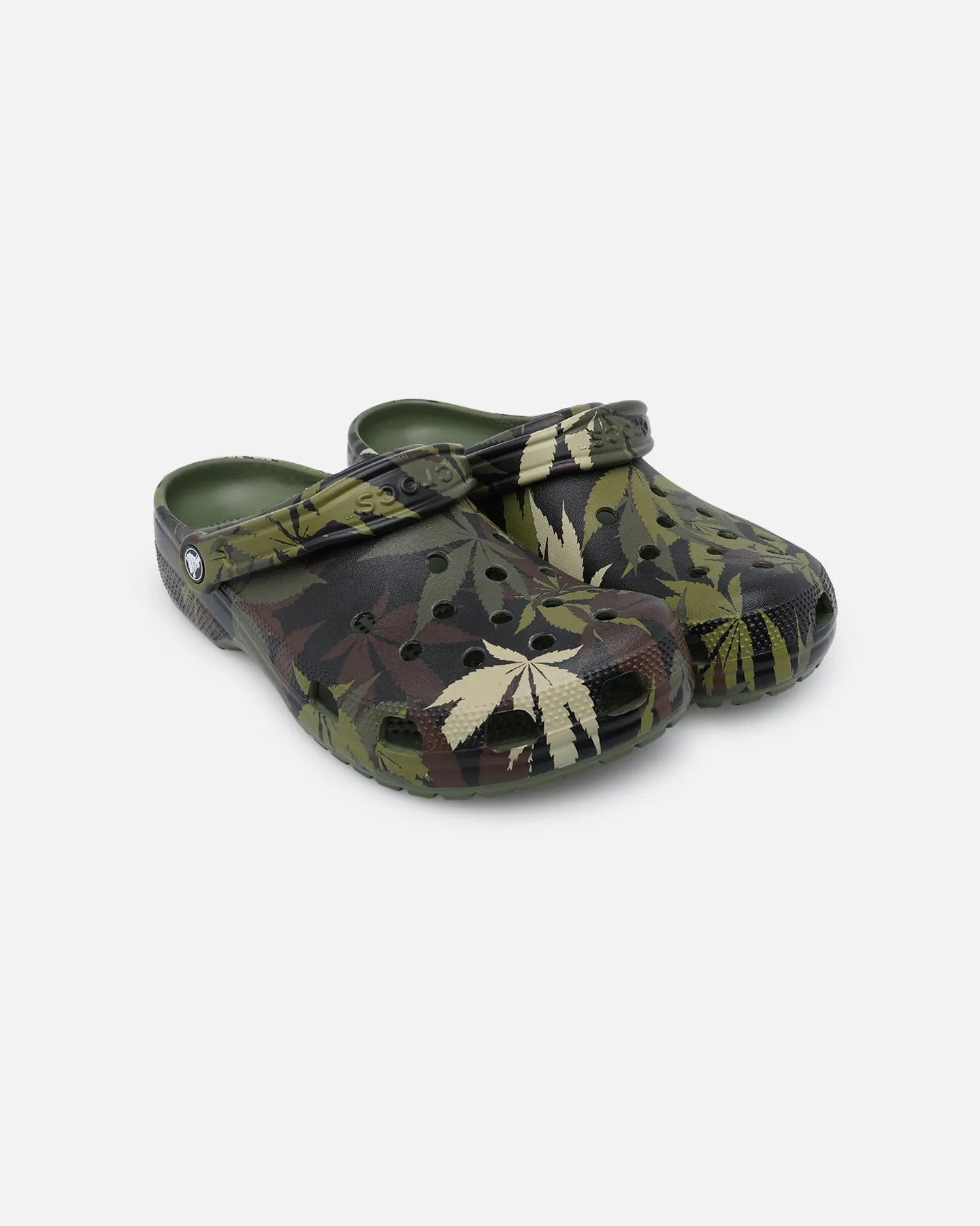 Crocs Classic Hemp Camo Clog Army Green Comfort Curve Morning Walk