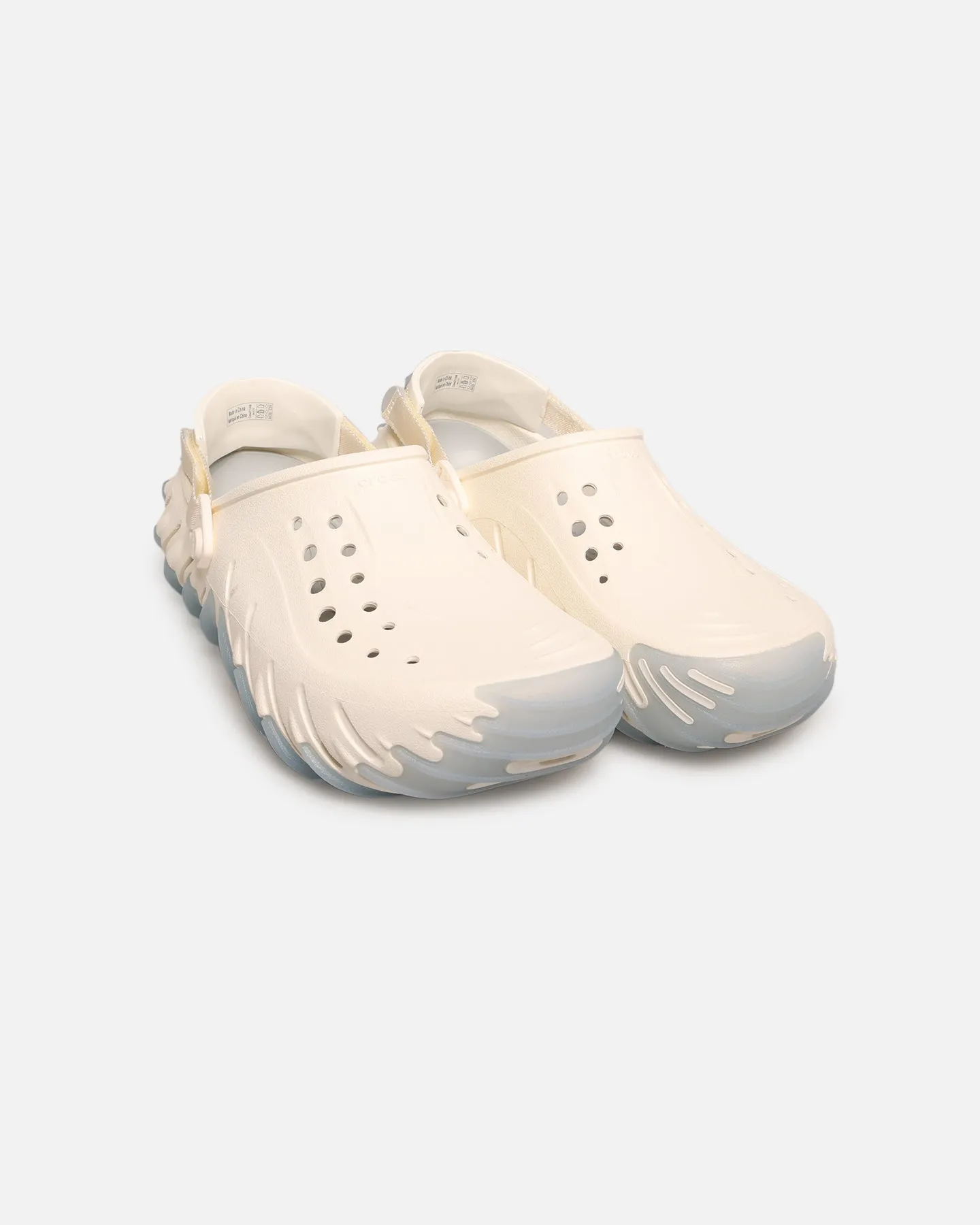 Scandi Clean Molded Insole Crocs Echo Clog '"Icey" Chalk