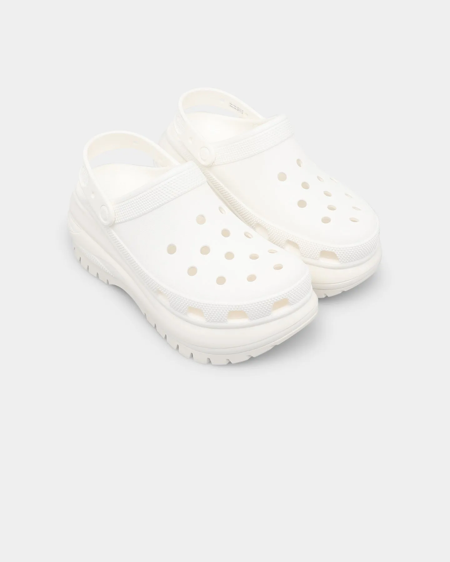 Stable Kind Glow Crocs Mega Crush Clog White