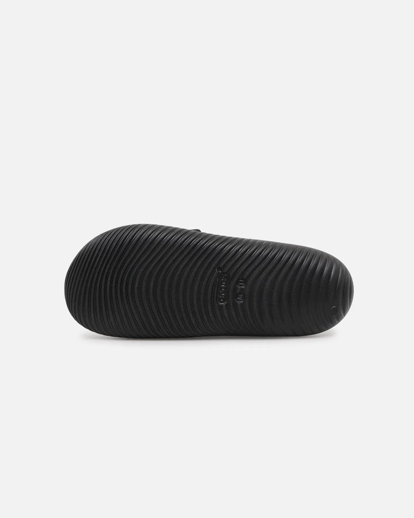 White Clean Crocs Mellow Luxe Recovery Slide Black