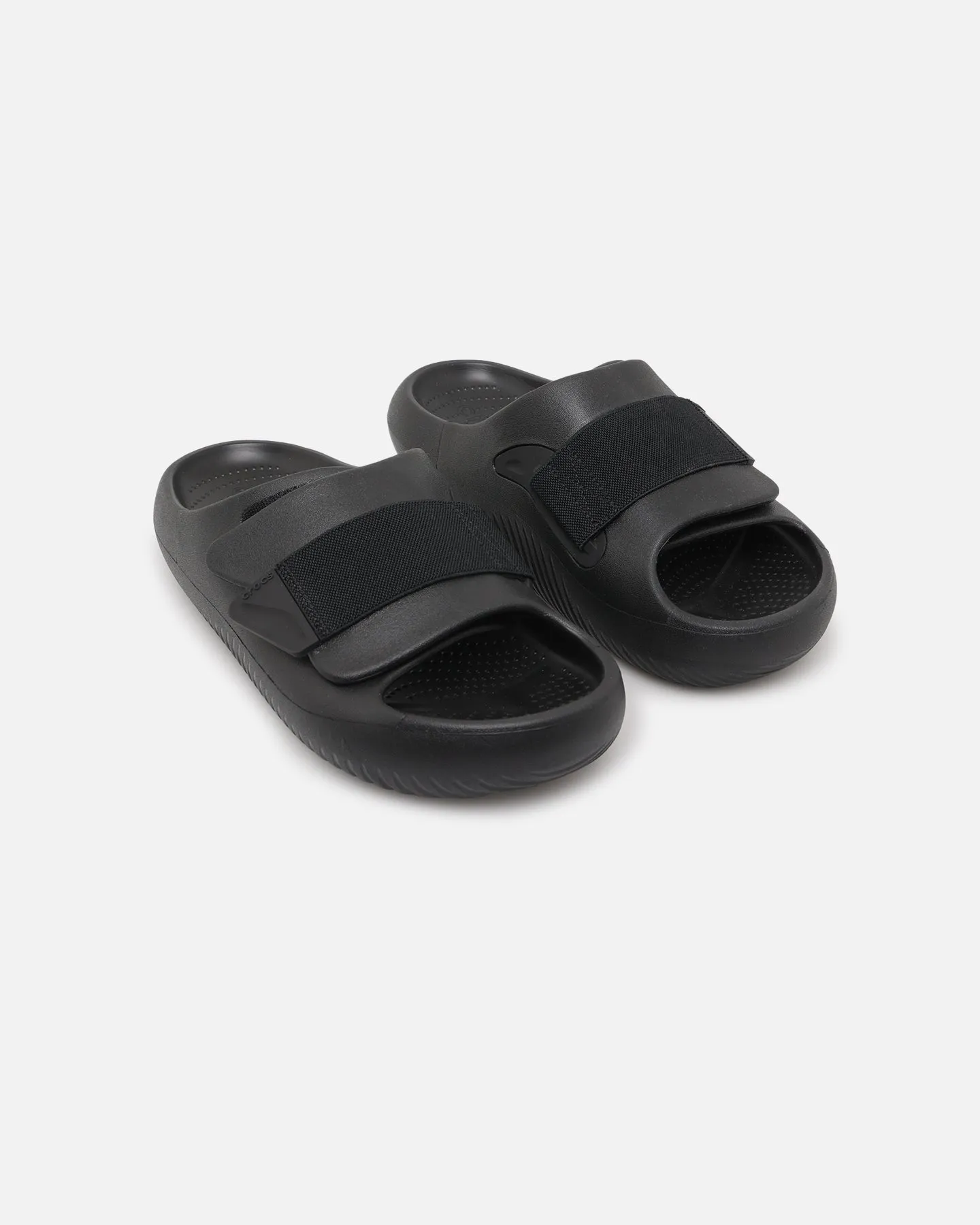 Cool Tone Party Glow Crocs Mellow Luxe Recovery Slide Black