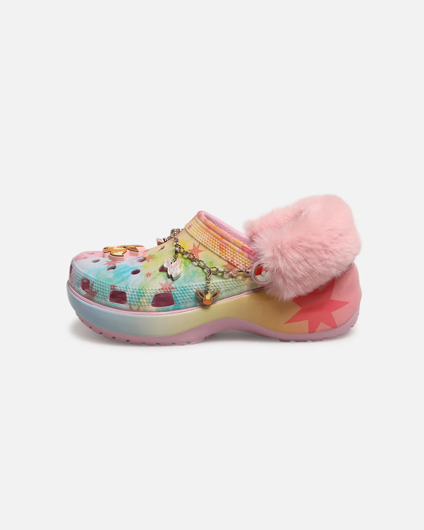 sunny Crocs Women's Pok??mon "Eevee" Platform Clog Multi