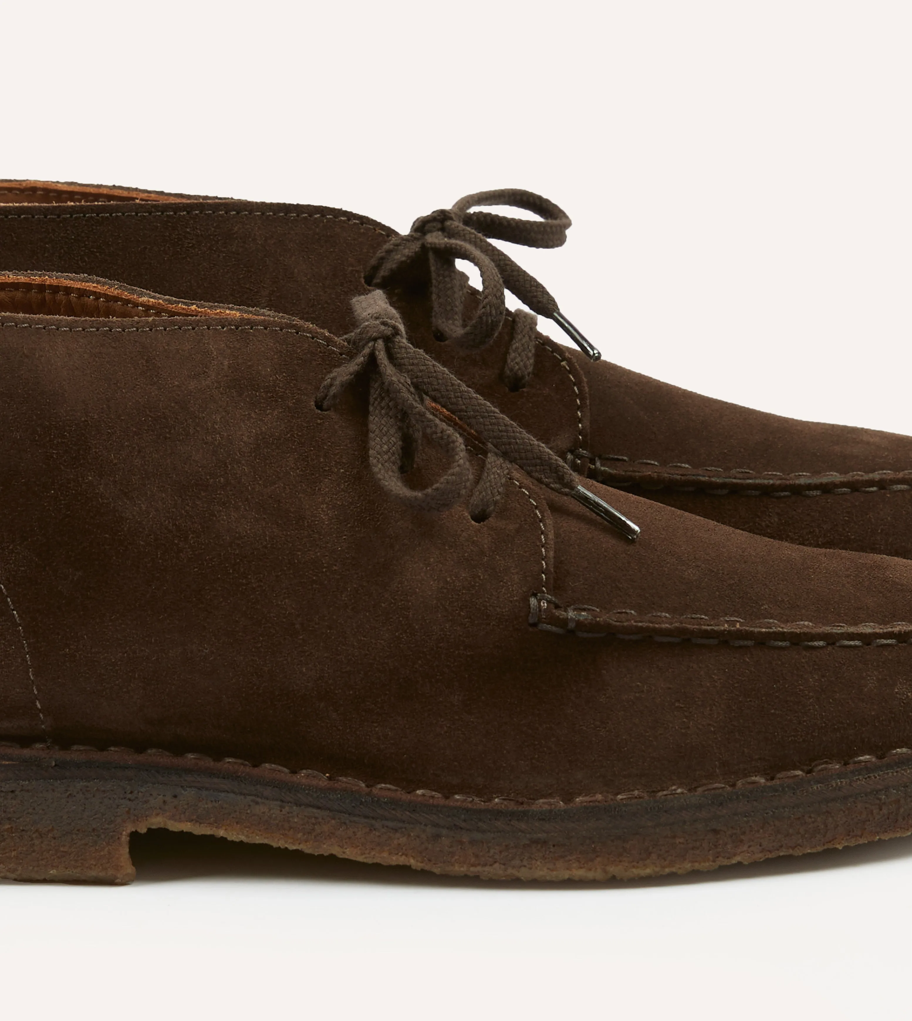 Prime Pace Crosby Moc-Toe Chukka Boot Brown Suede