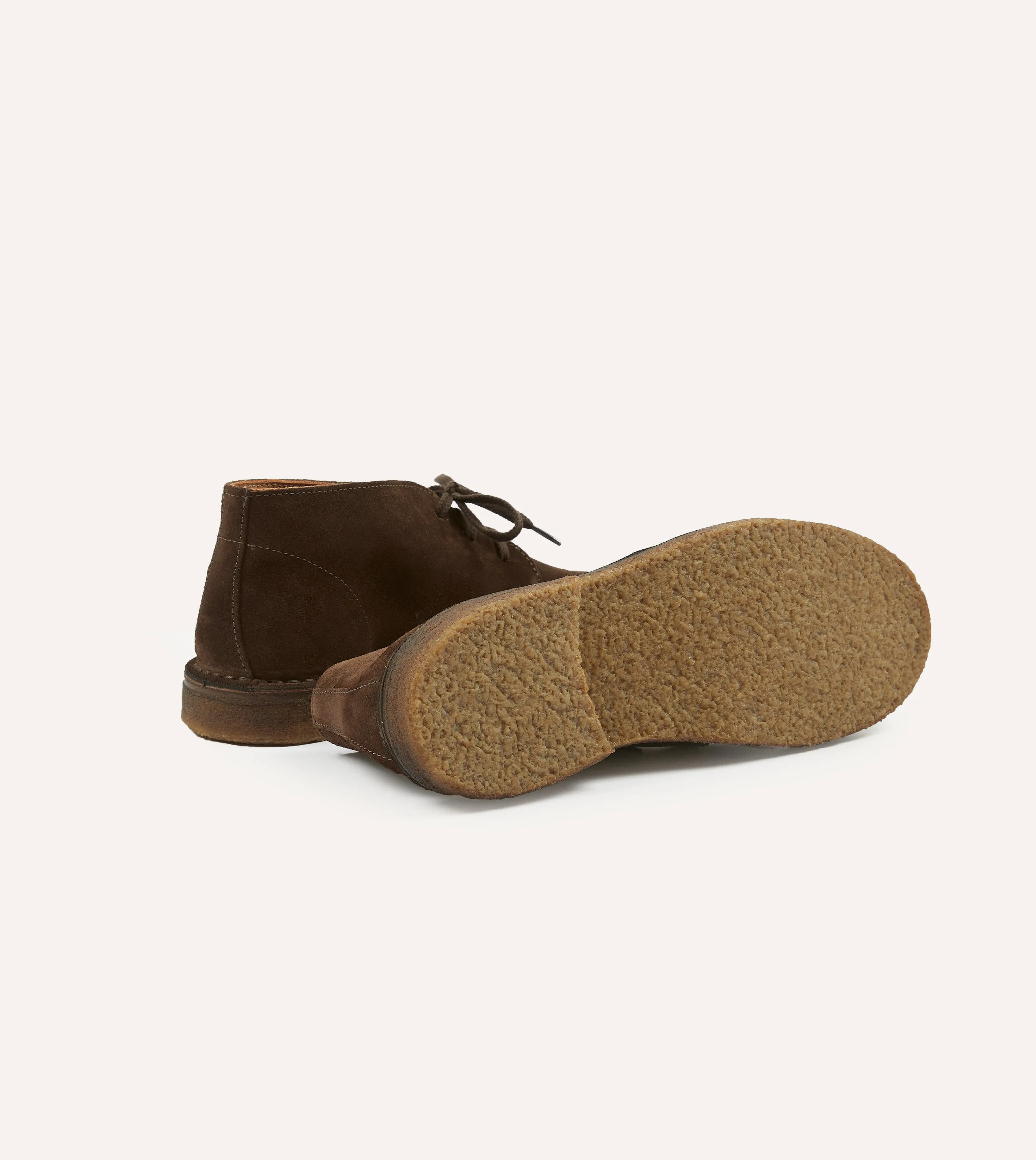 Leather Upper Low Cut Crosby Moc-Toe Chukka Boot Brown Suede