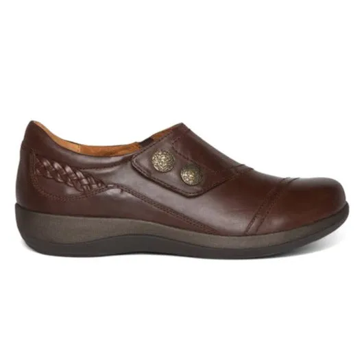 Breath Tech Womens Aetrex Karina Monk Strap Brown