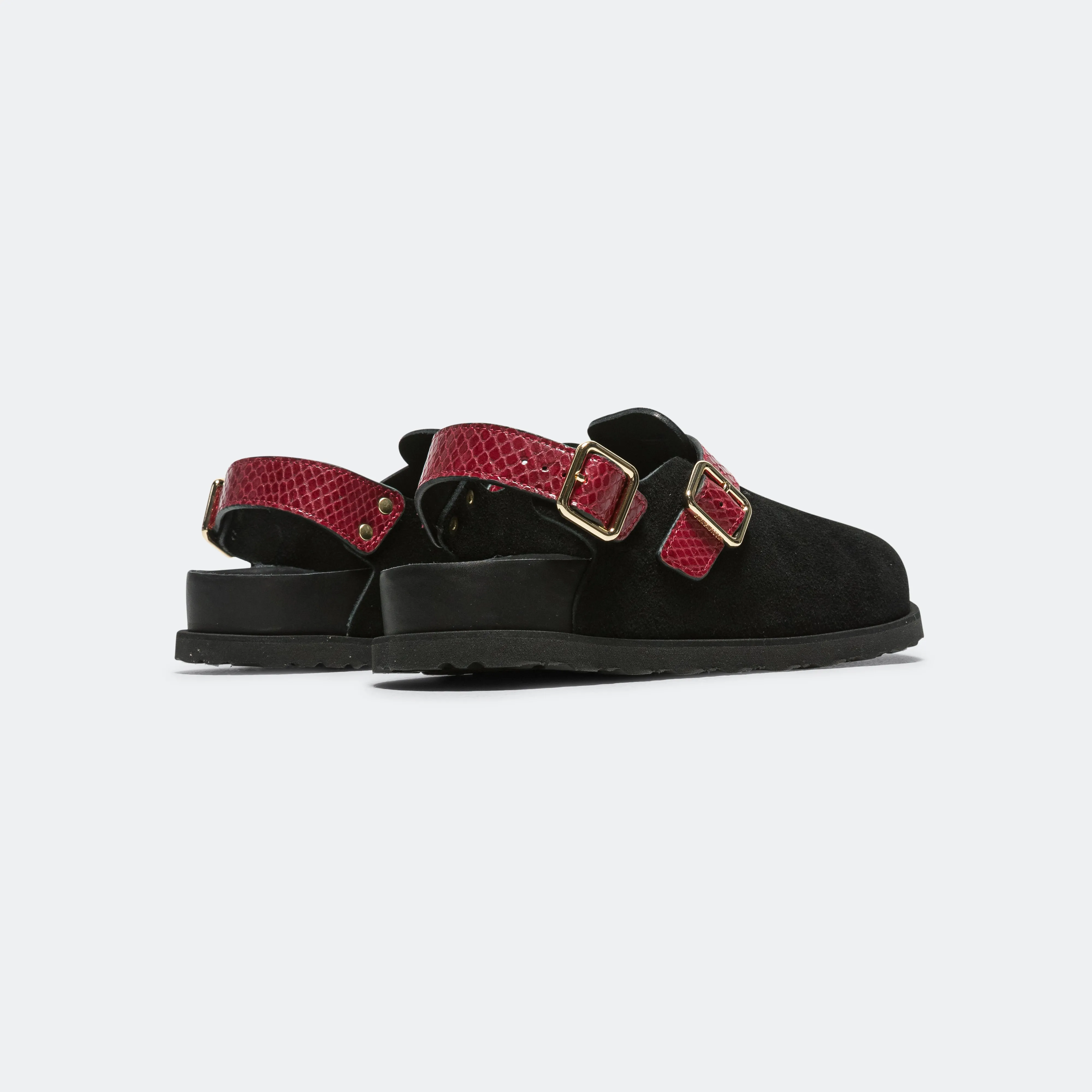 Tokio Cazador Narrow - Red Snake Leather Y Strap Design