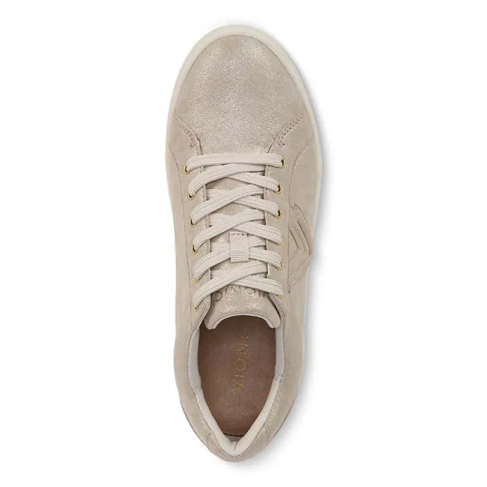 Womens Vionic Kearny Lace Up in Soft Gold Work Comfort