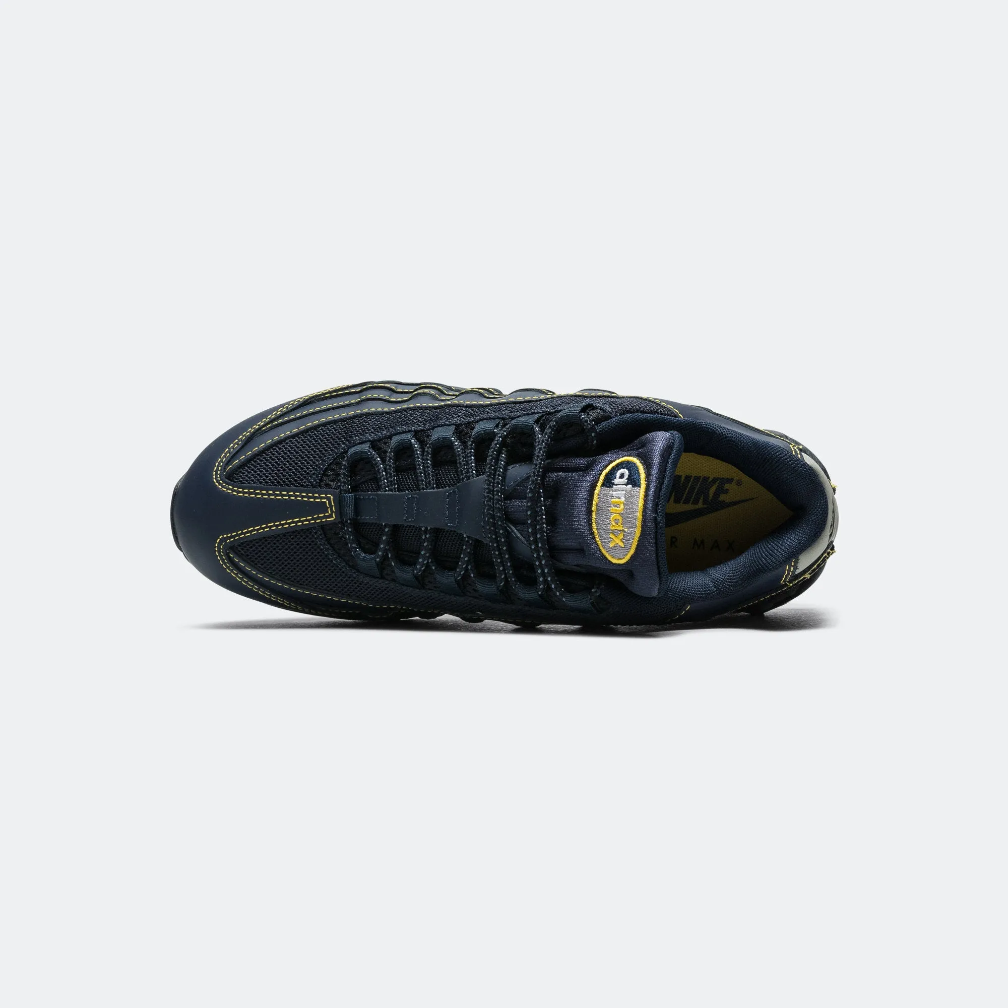 Air Max 95 OG - Obsidian/Varsity Maize Reinforced Eyelet Construction Compression Molded Heel