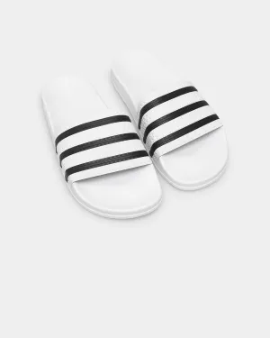 Stretchable Night Glow Adidas Adilette White/Black