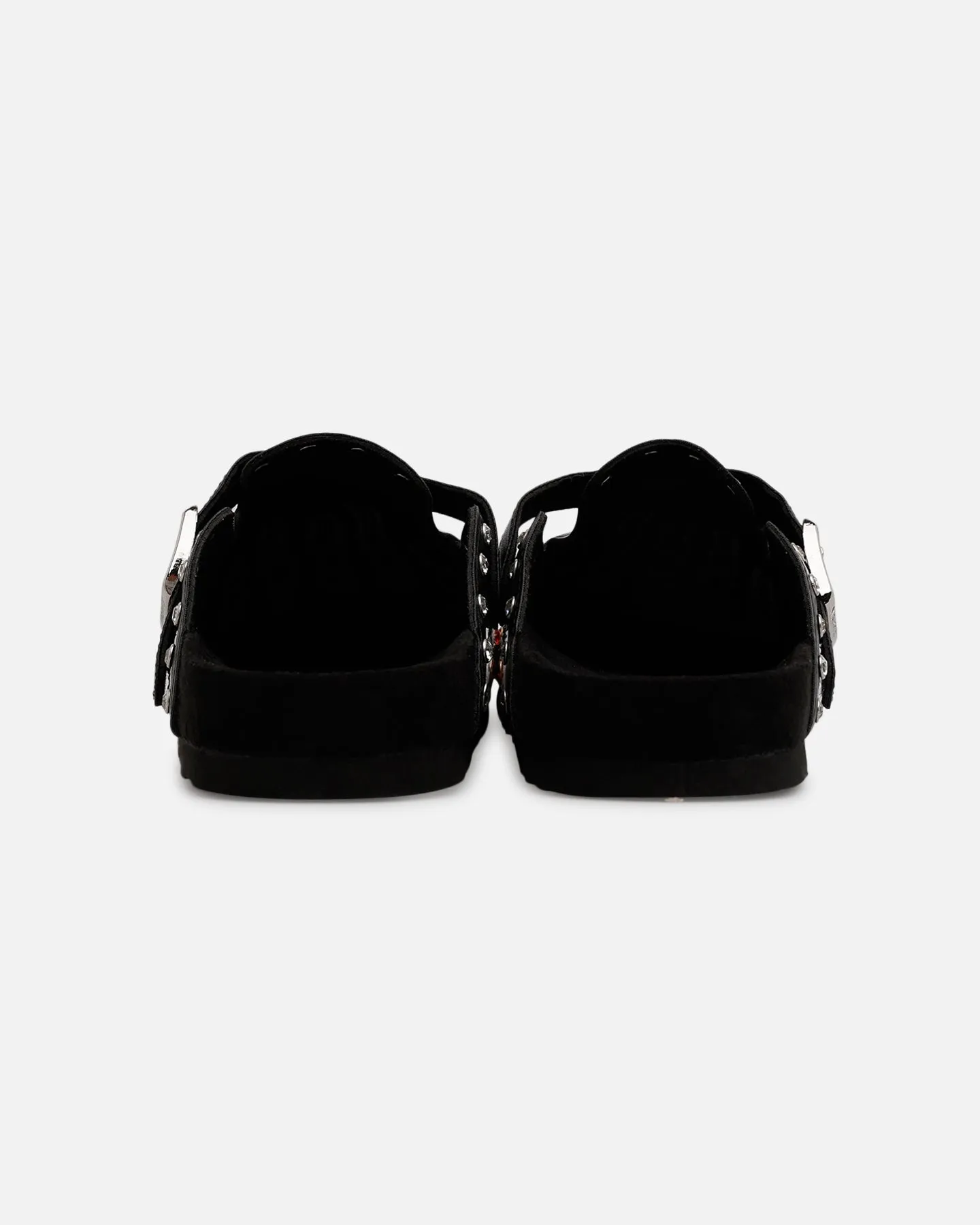Story Glow Octavious Marks Onyx Leather Clogs Black
