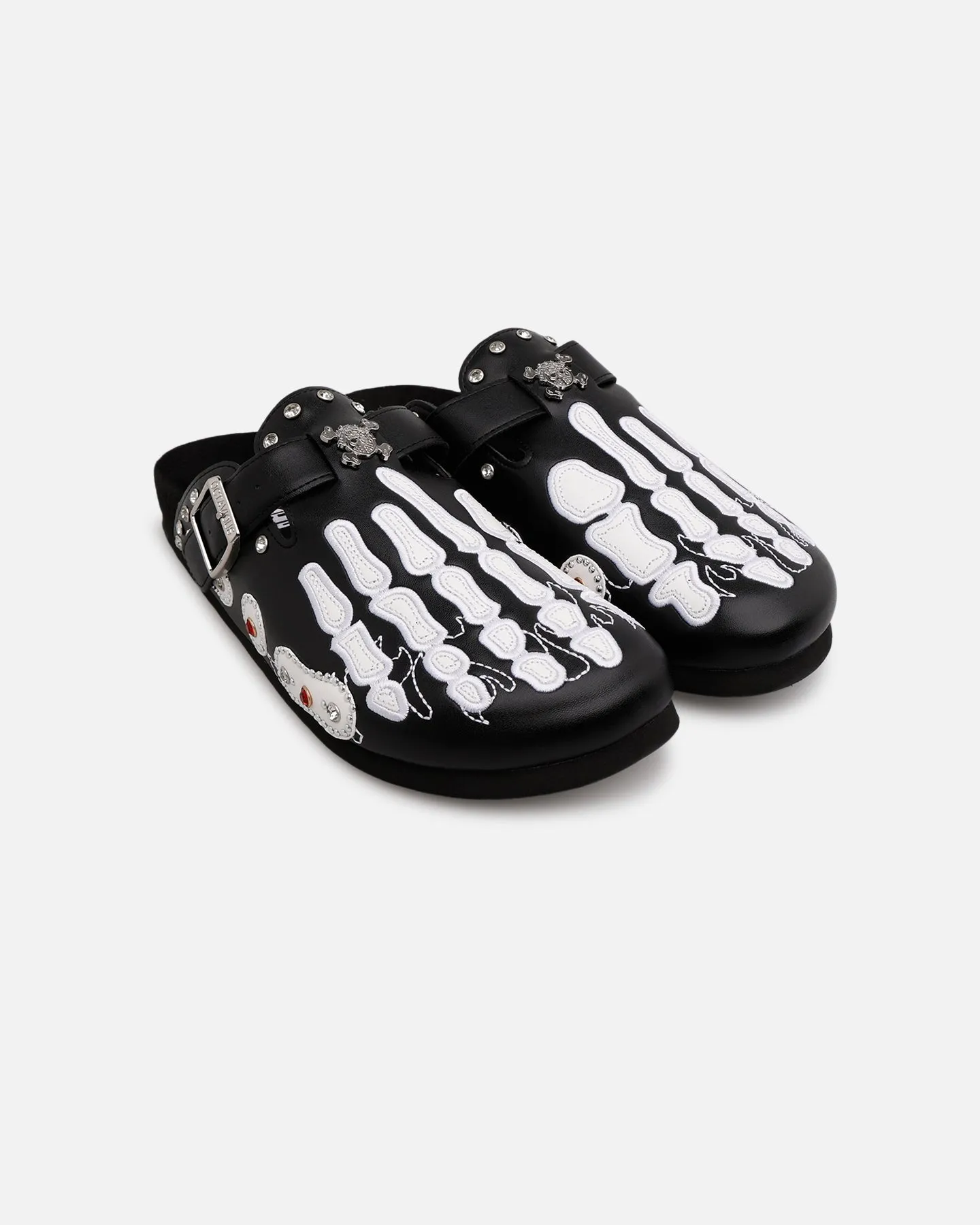 Octavious Marks Onyx Leather Clogs Black Synthetic