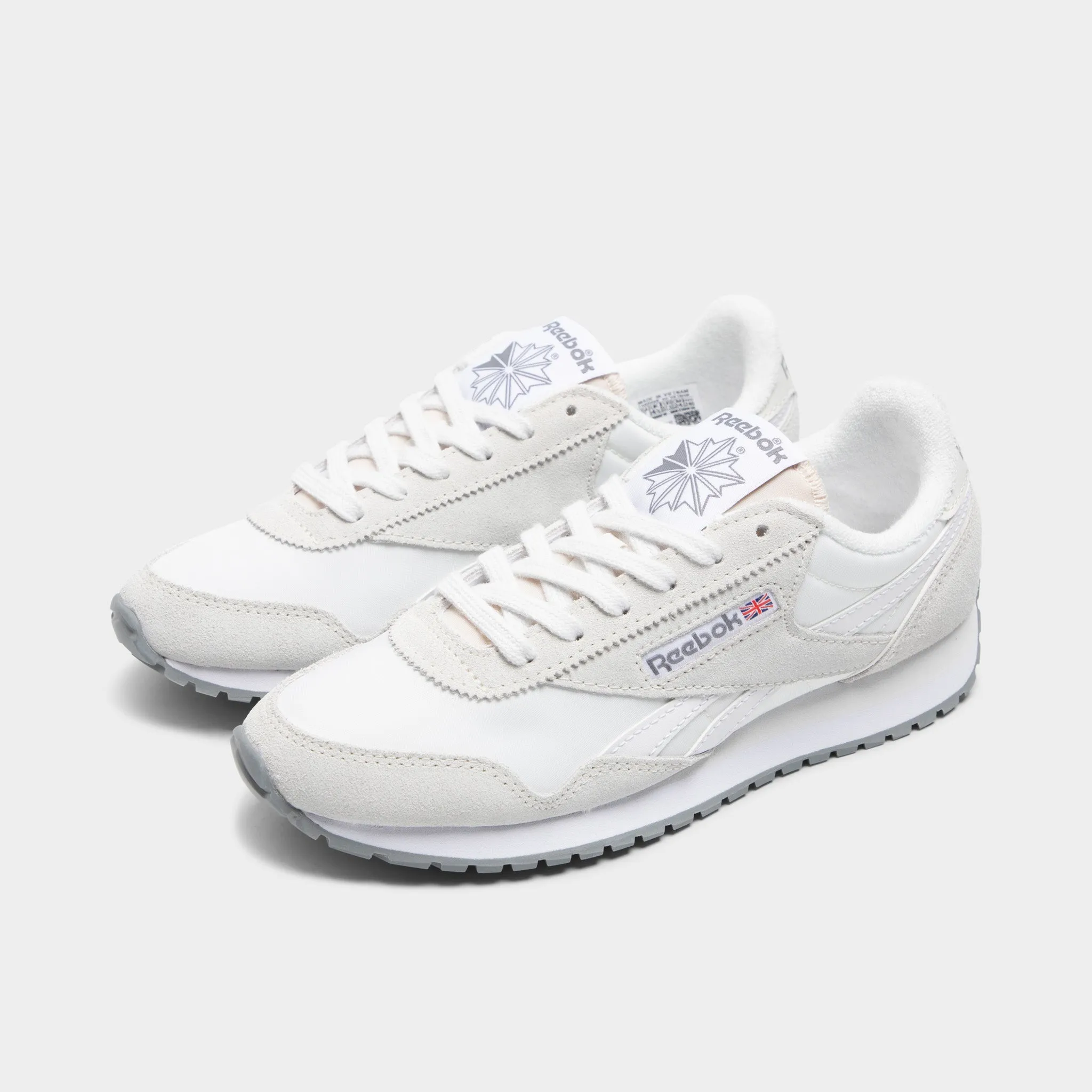 Breathable Petite Fit Reebok Women's Classic AZ Barely Grey / Barely Grey - White