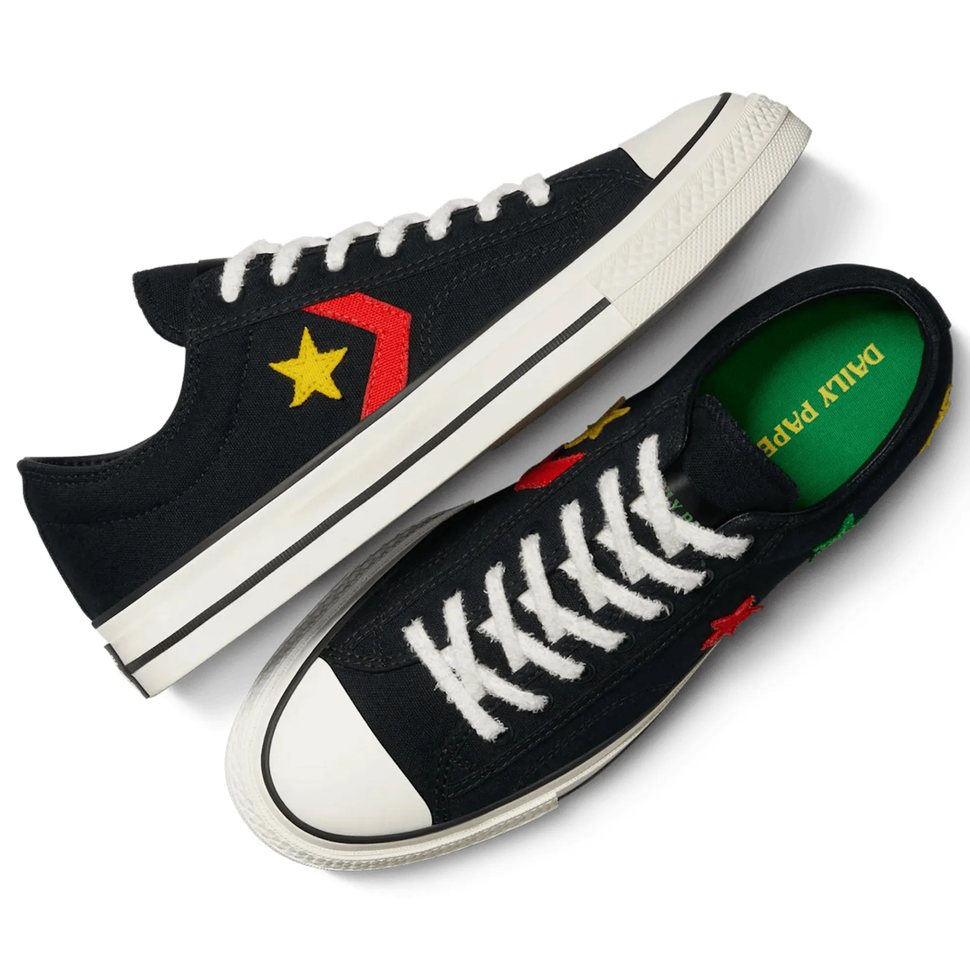 Daily Paper x Converse Star Player 76 Ox - Black/Fern Green Active Choice Stay Flexible
