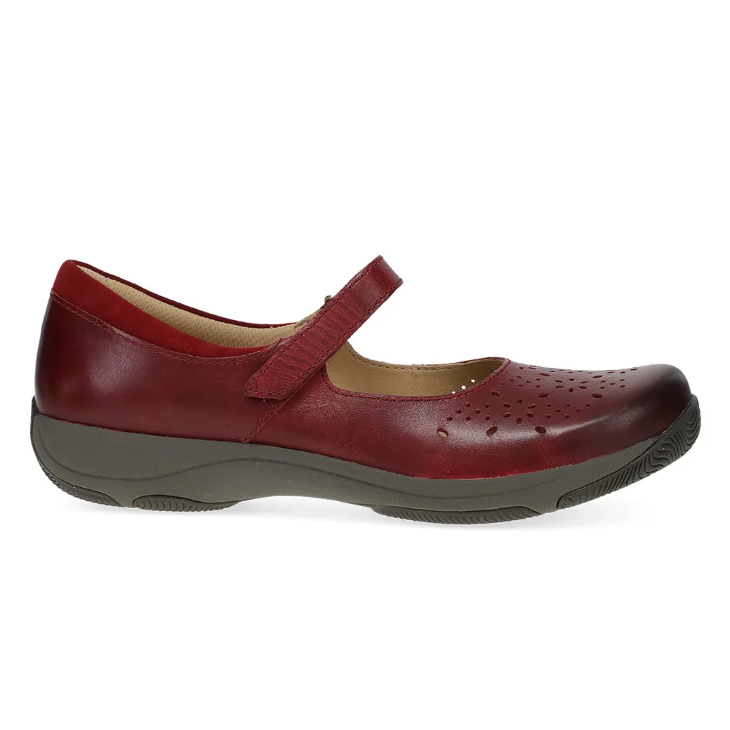 Womens Dansko Stacy in Red Fun run Sleek Mood