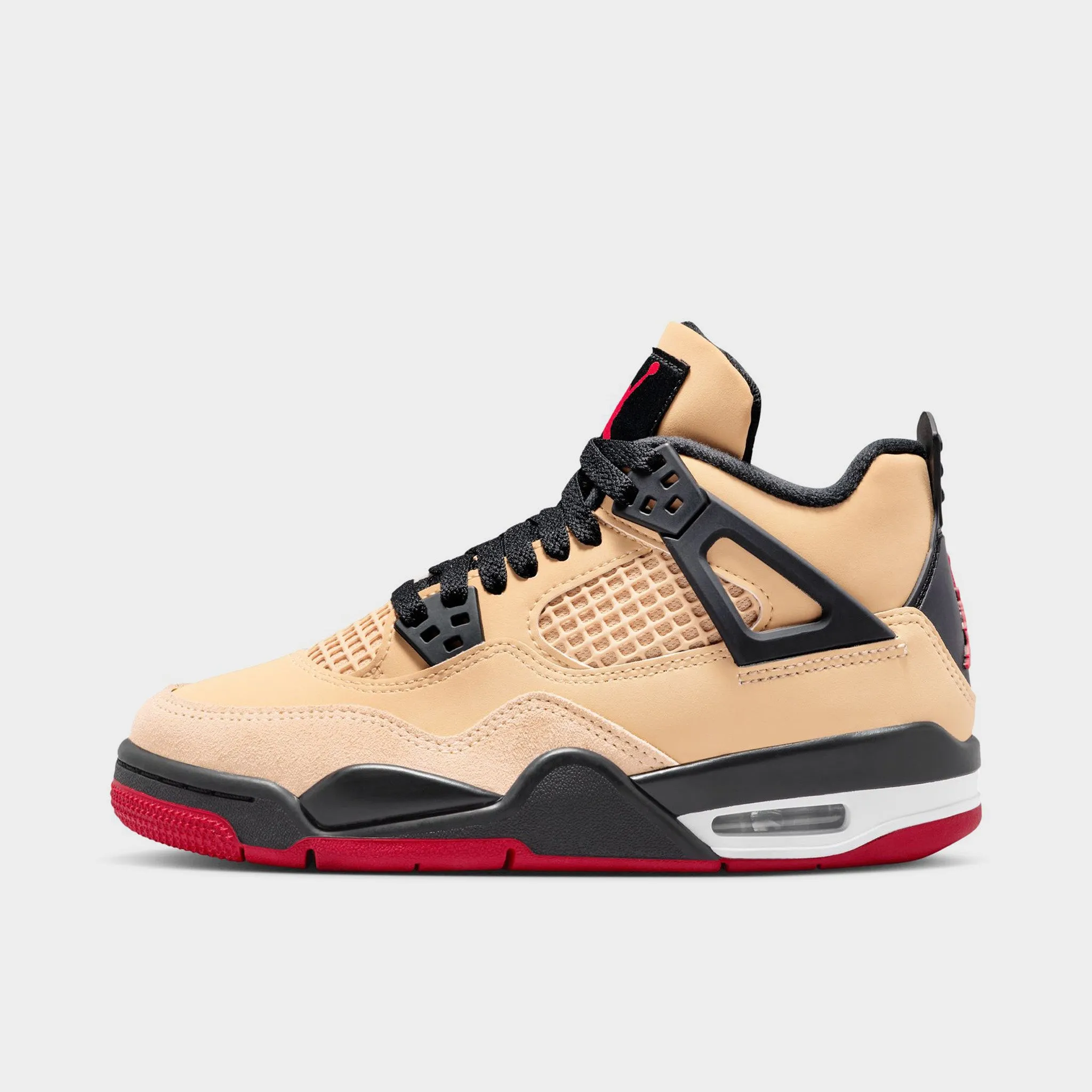 Jordan 4 Retro GS Fire Red / Starfish - Sesame spring fresh Canvas