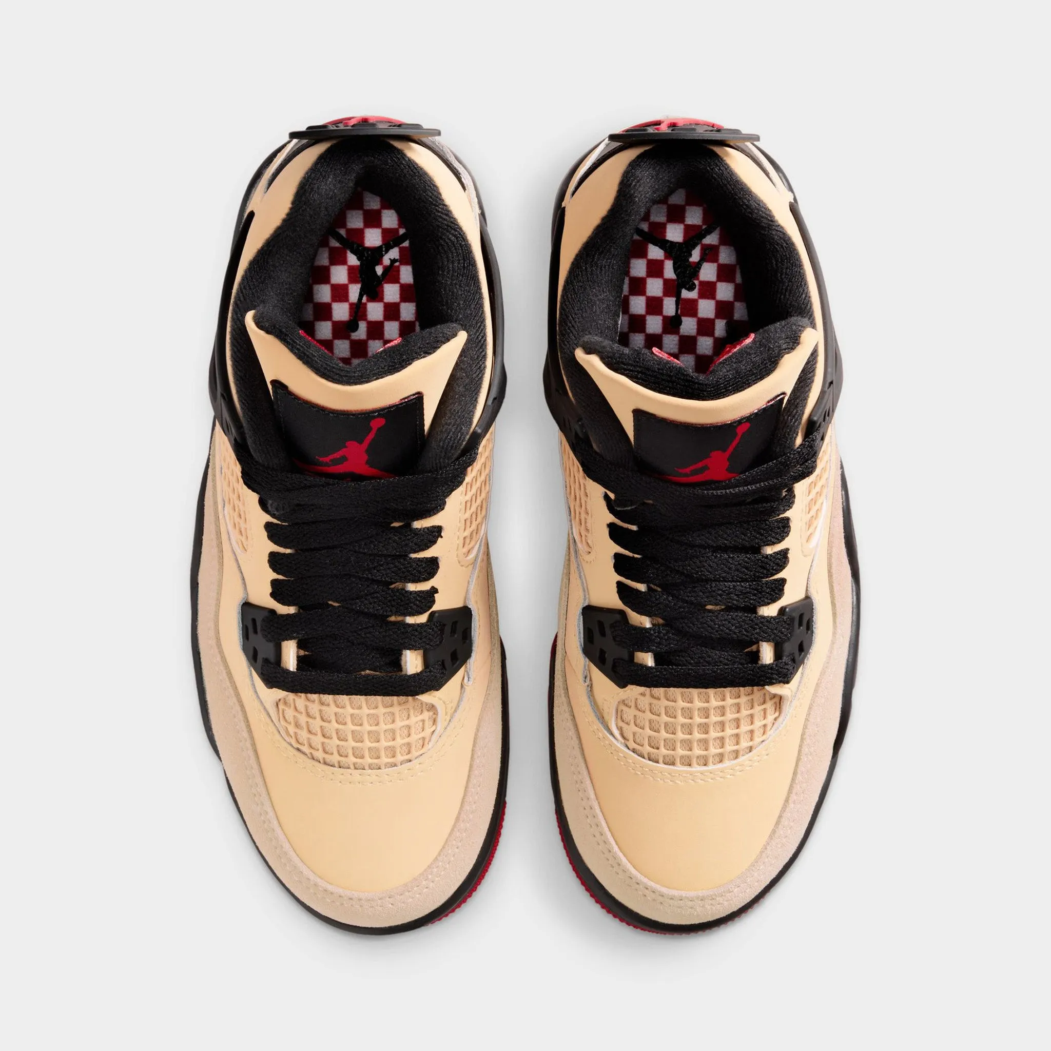 Smooth Upper Lean Look Jordan 4 Retro GS Fire Red / Starfish - Sesame