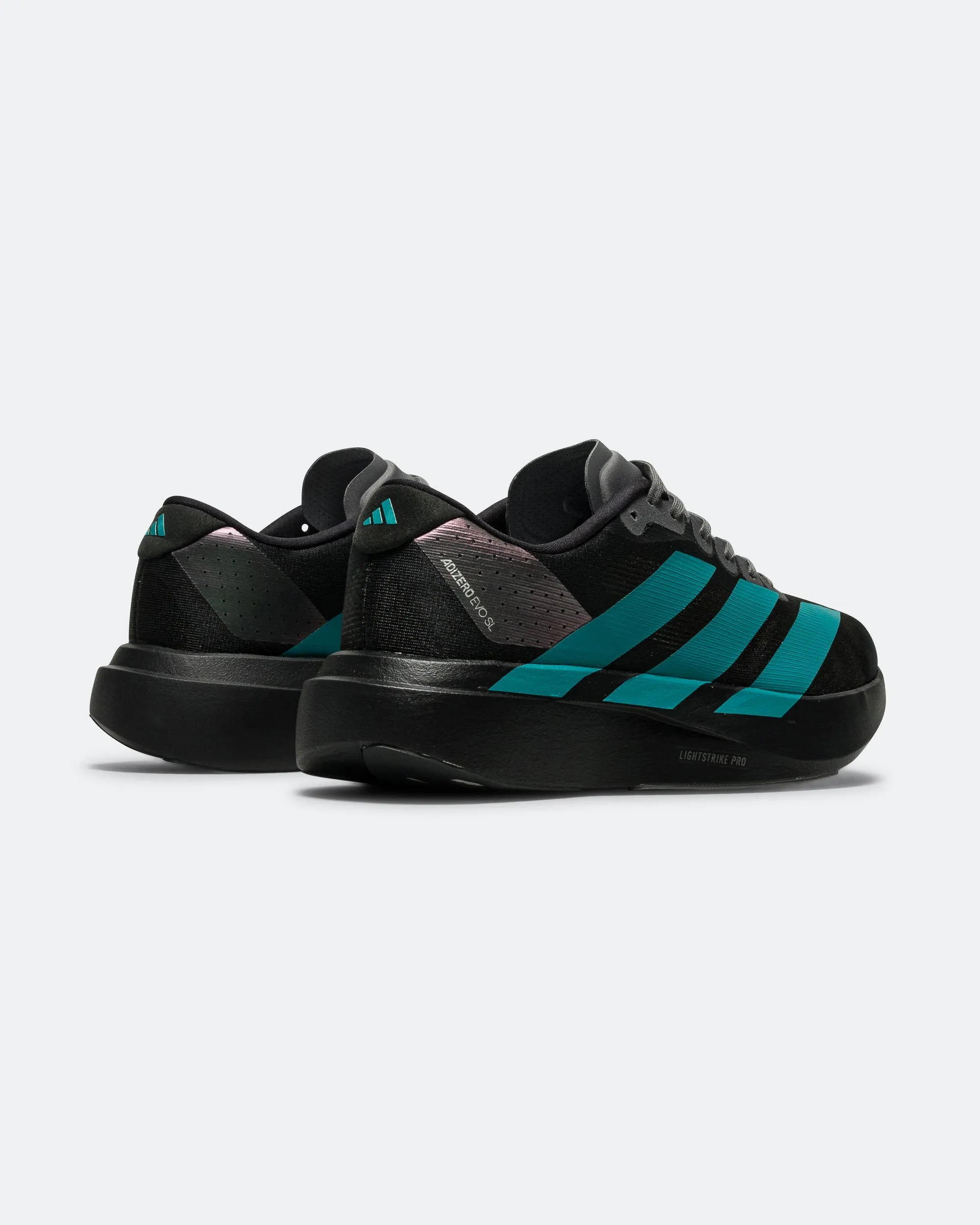 Adizero Evo SL - Core Black/Pure Tea-Grey Four Adaptive Fit Knit Fabric Construction