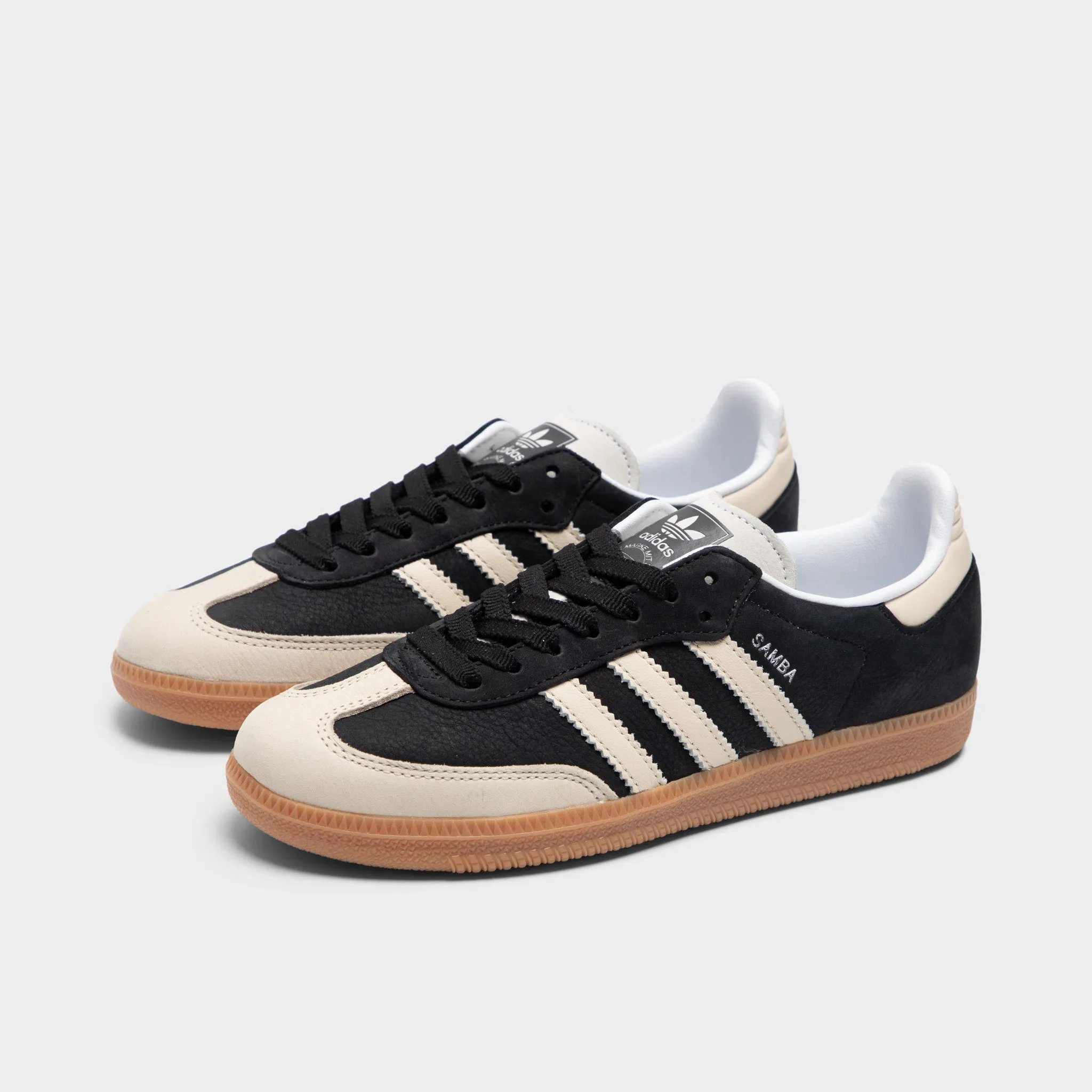adidas Women's Samba OG Core Black / Wonder White - Silver Met. synthetic material Walk Time