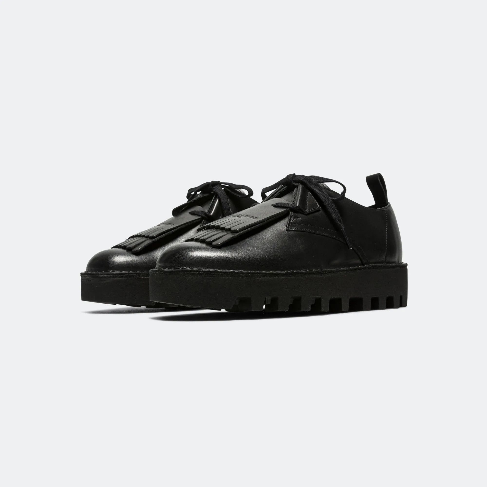Upgraded design Microfiber Insole Desert Khan x Engineered Garments - Black Smooth Leather
