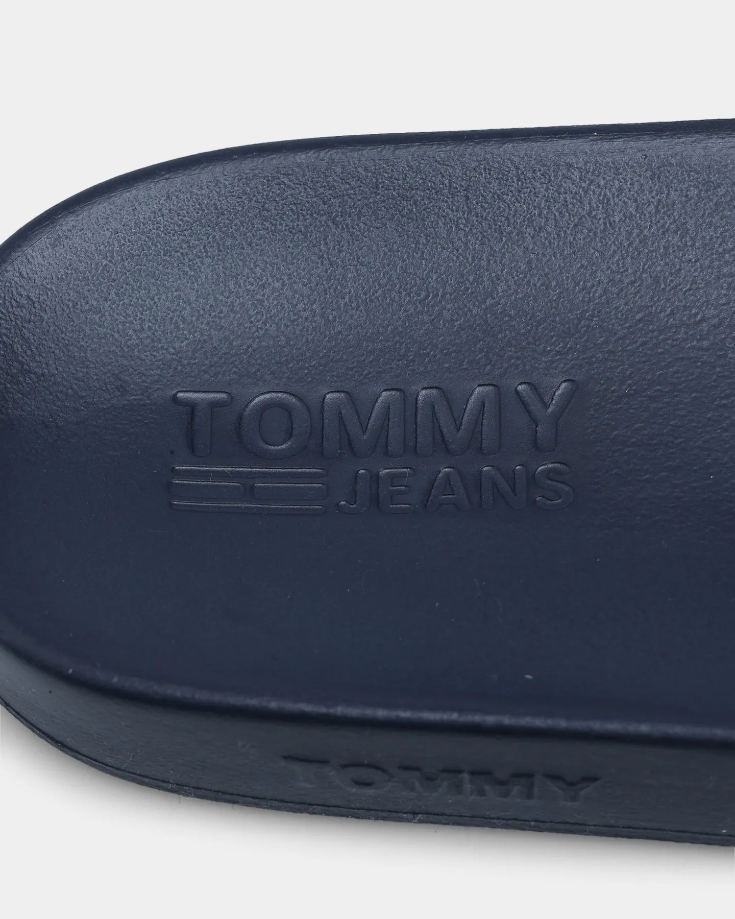Tommy Jeans Corduroy Patch Pool Slide Twilight Navy Modern Bold Curve Hug
