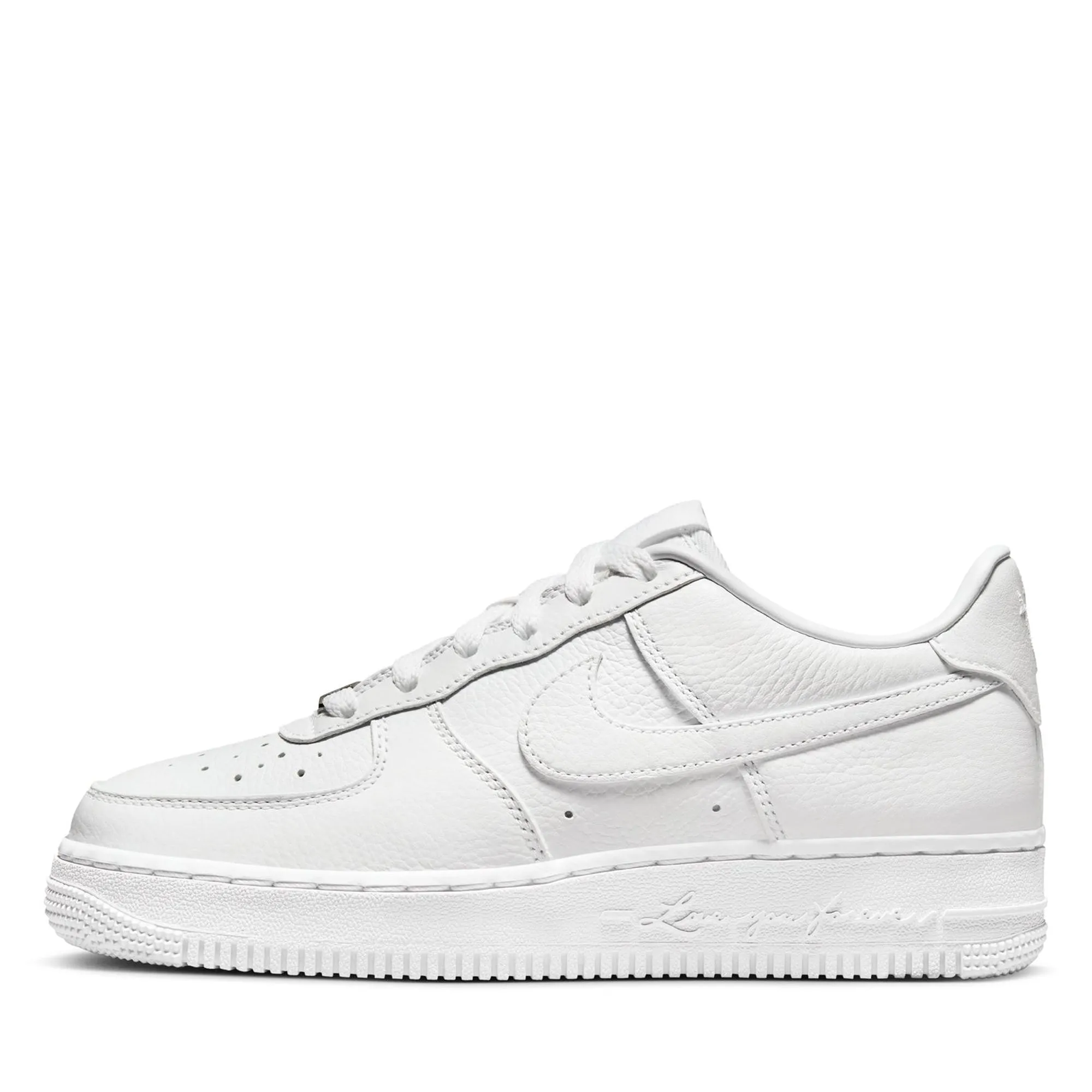 Nike NOCTA Air Force 1 (GS) - White/White Padded Collar Padding Breathable Design