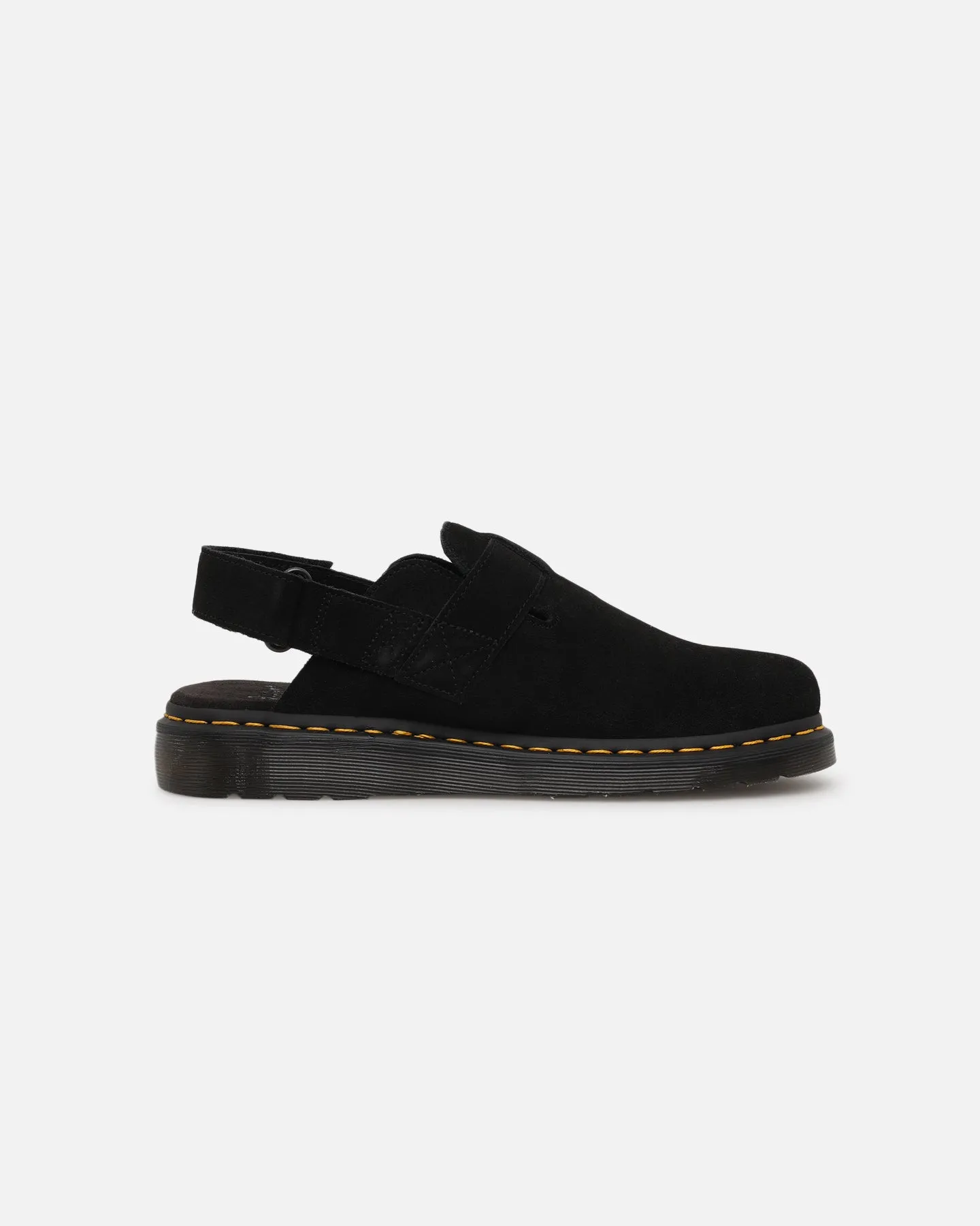 Dr Marten Jorge II Mule Sandal Black Young Mood Gold Tone