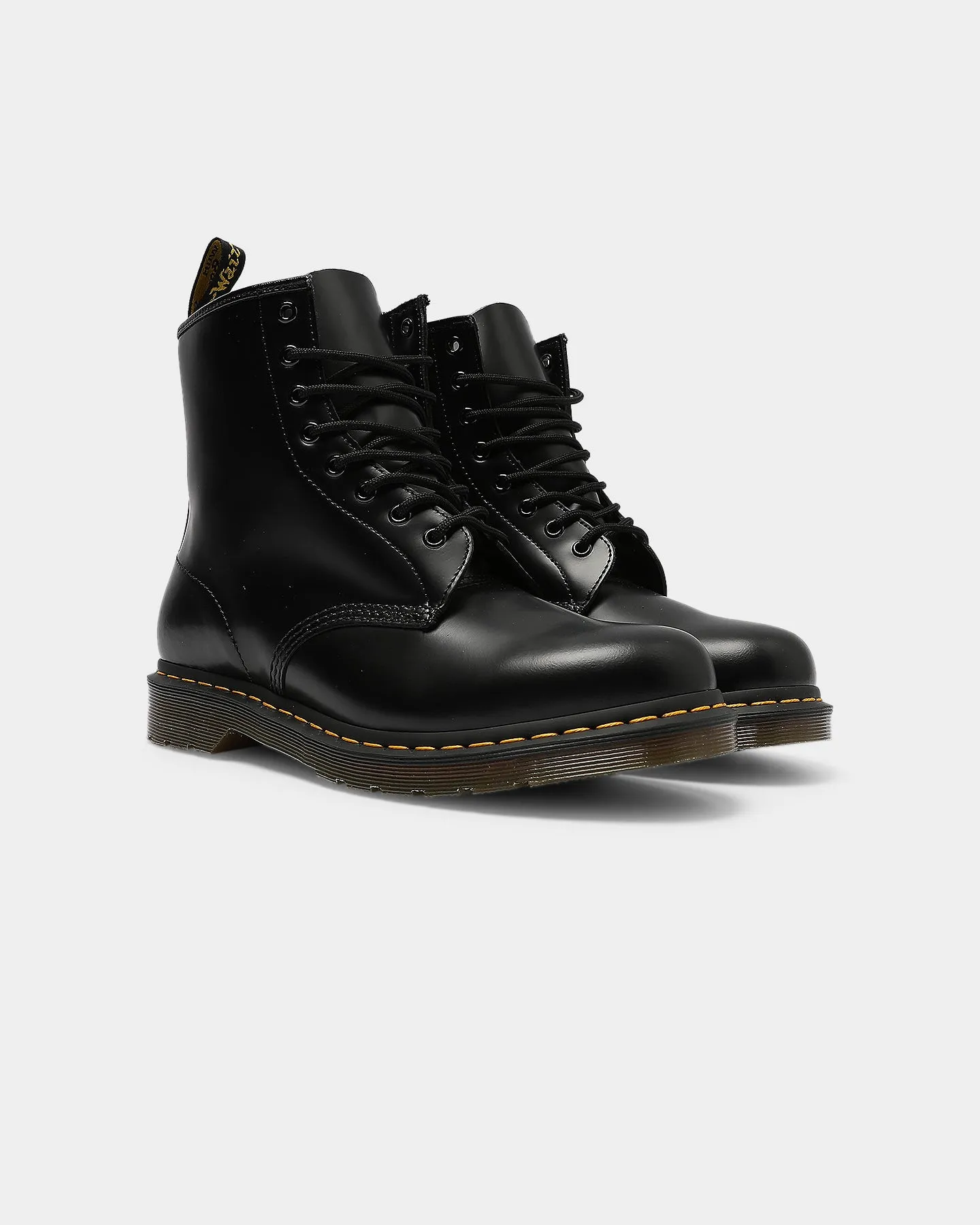 Curve Hug Greek Ease Dr. Martens 1460Z DMC 8-EYE Boot Black Smooth