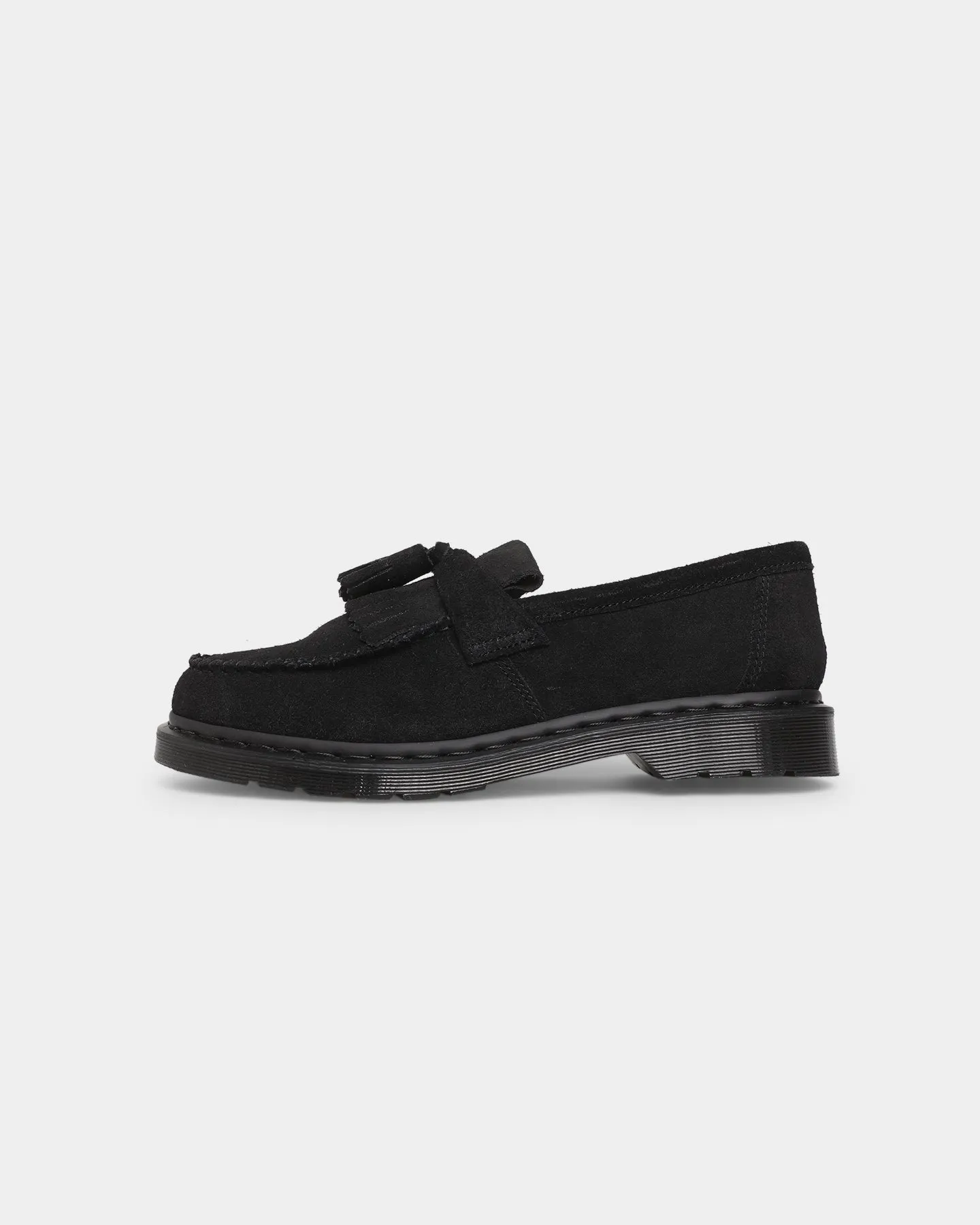 Island Step Dr. Martens Adrian Mono Tassel Loafers Black E.h Suede