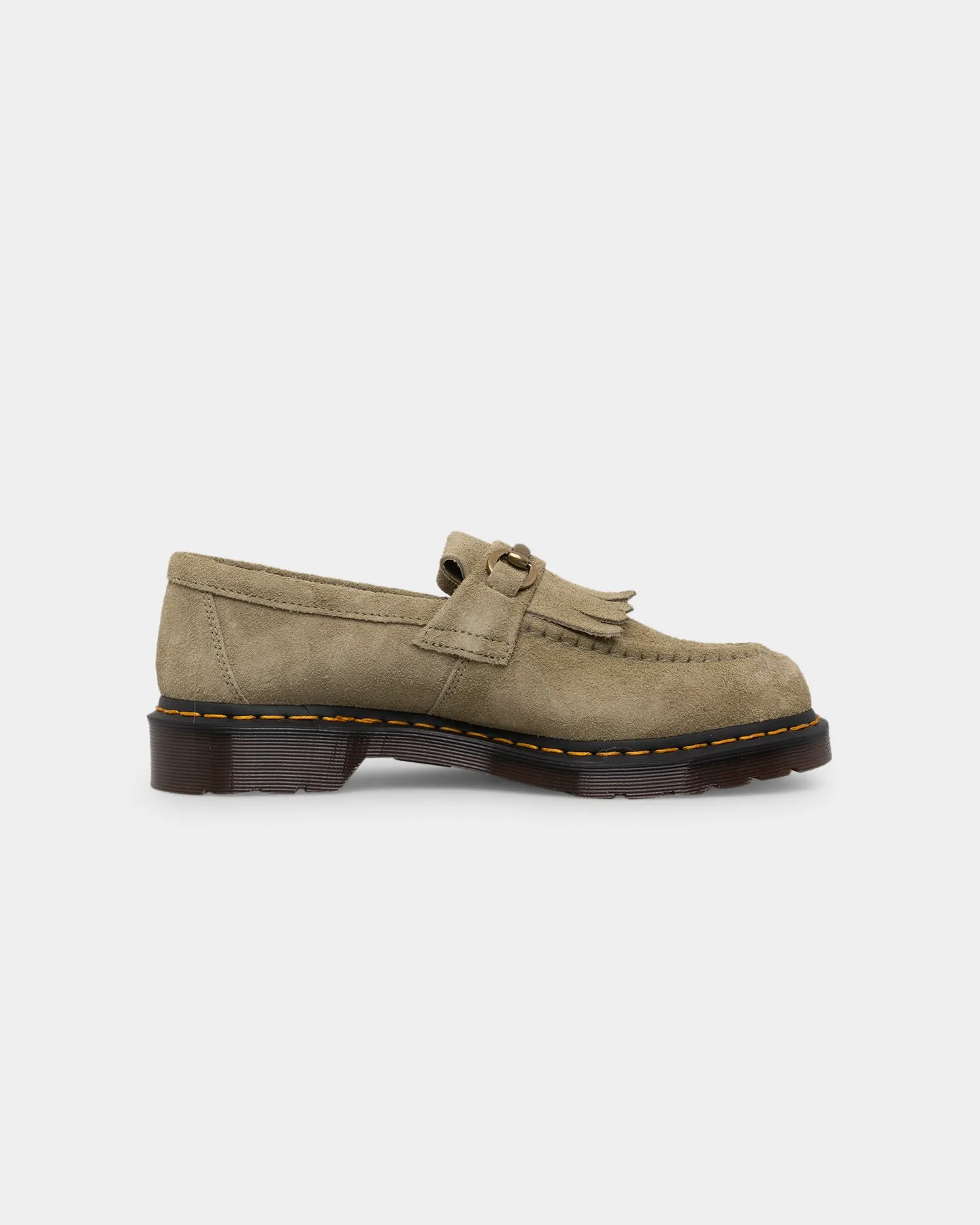 Comfortable Design Brave Walk Dr Martens Adrian Snaffle Loafer Pale Olive Desert Oasis Suede