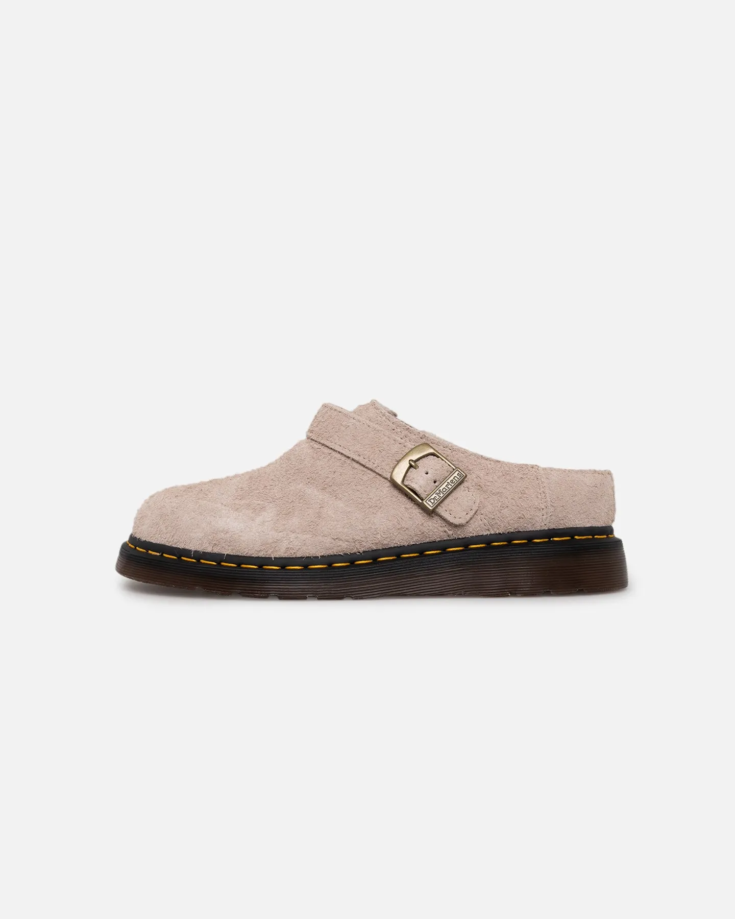 Free Soul Bright Neon Dr. Martens Isham Buckle Mule Taupe