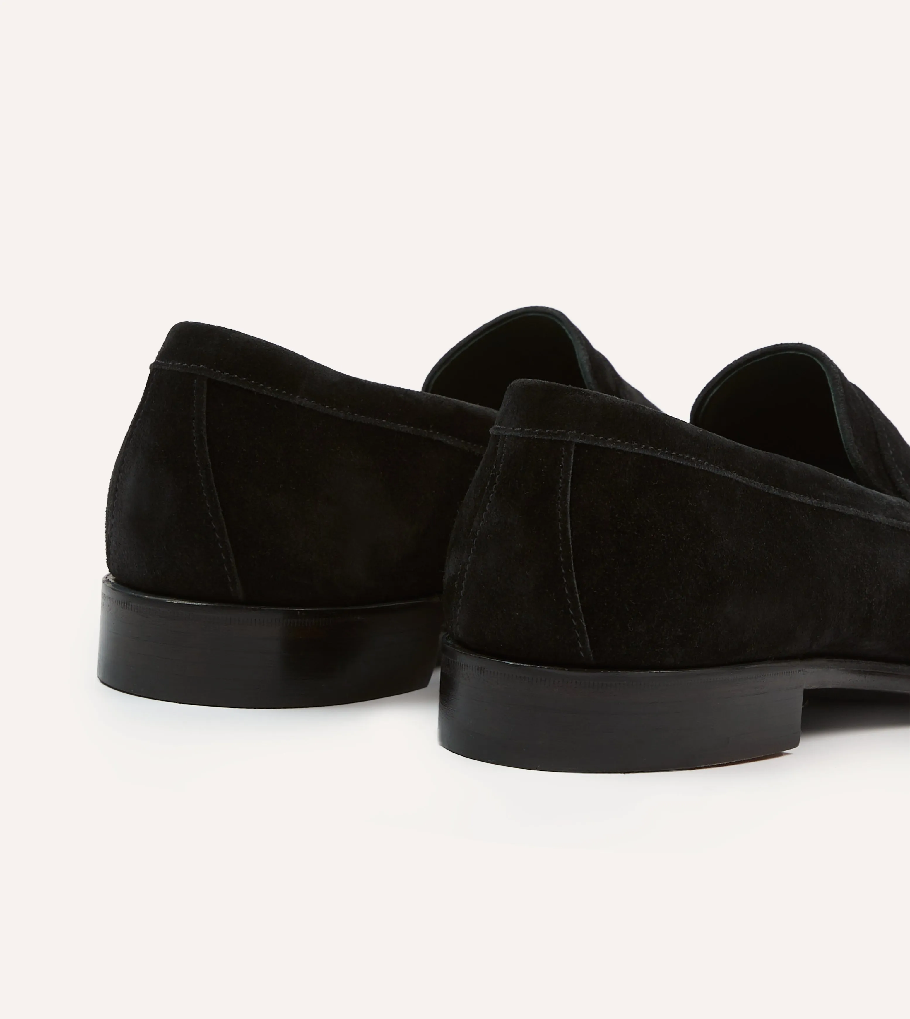 Flex Comfort Drake's by A. Levine Black Suede Charles Mk II Goodyear Welted Penny Loafer